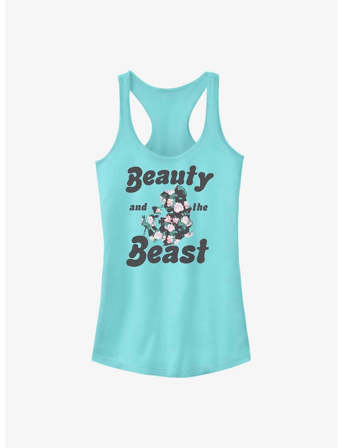 Disney Beauty and the Beast Belle Floral Fill Girls Tank, CANCUN, hi-res