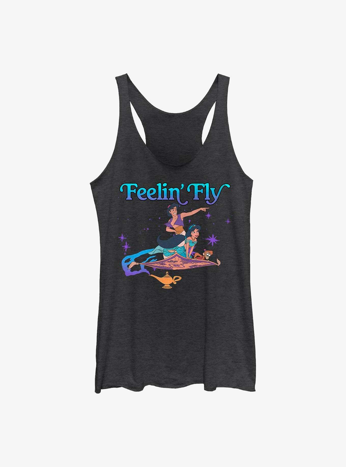 Disney Aladdin Feelin' Fly Girls Tank, BLK HTR, hi-res