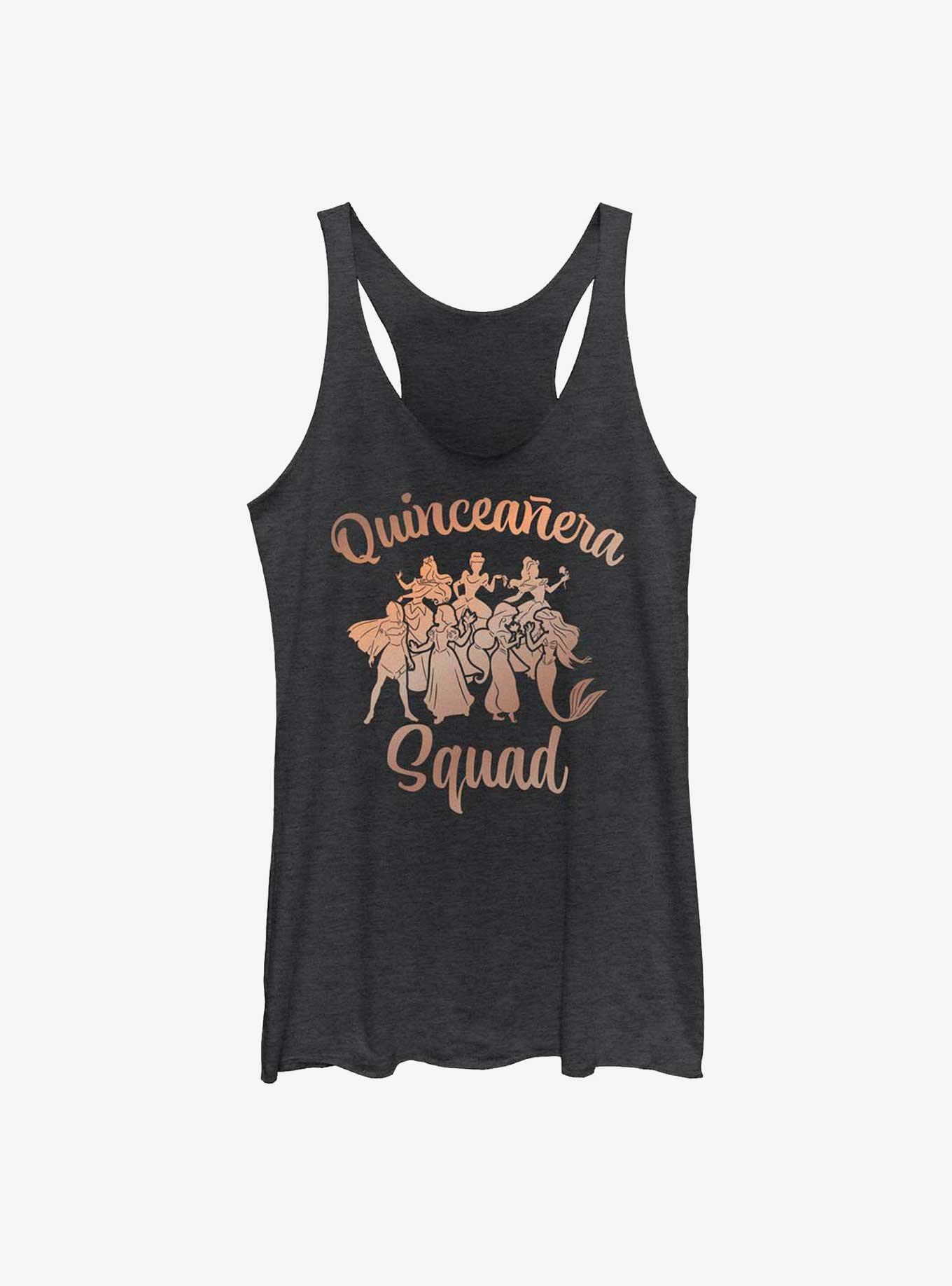 Disney Pocahontas Quinceanera Squad Girls Tank, BLK HTR, hi-res