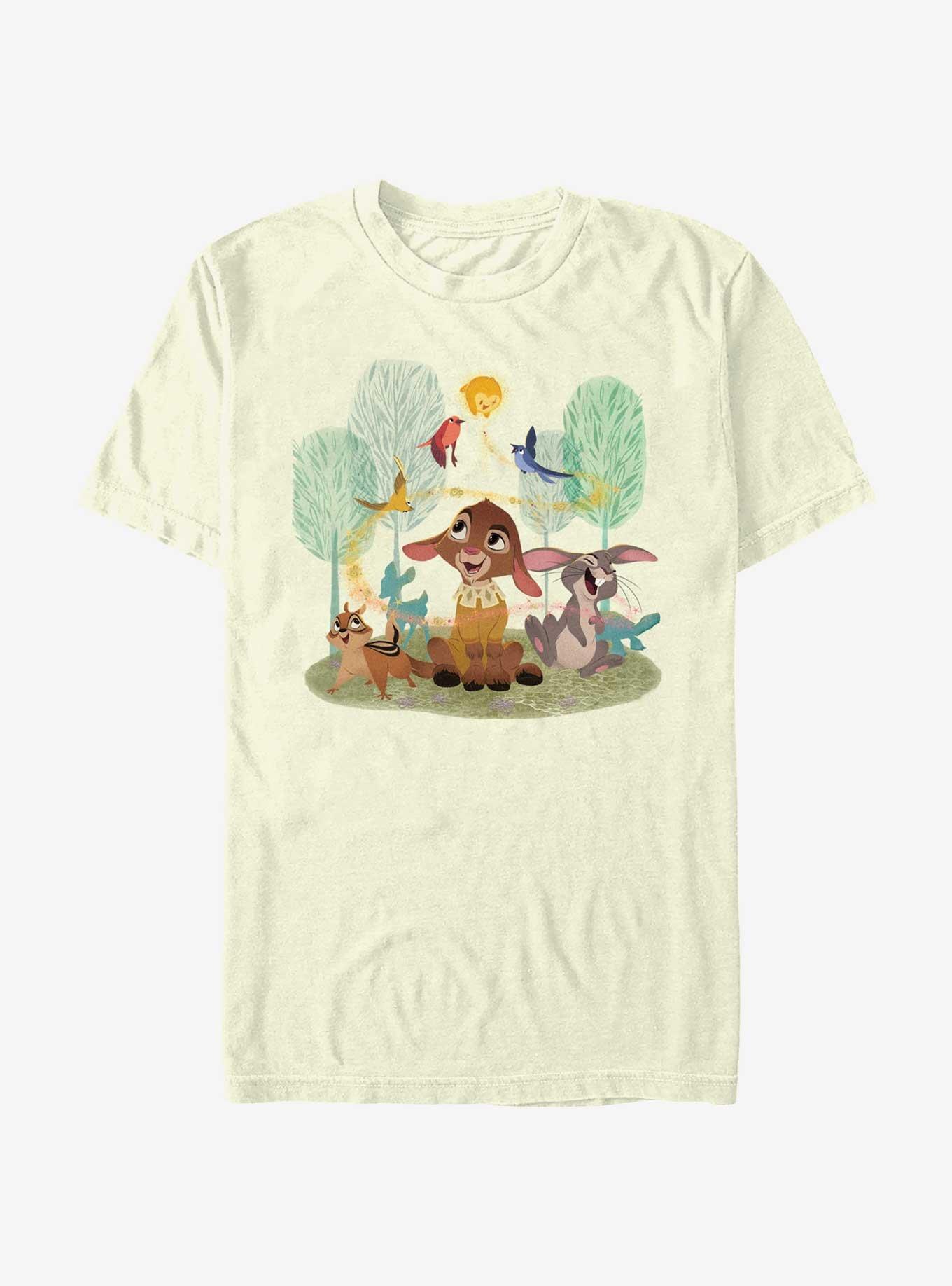 Disney Wish Star Valentino and Forest Friends T-Shirt, NATURAL, hi-res