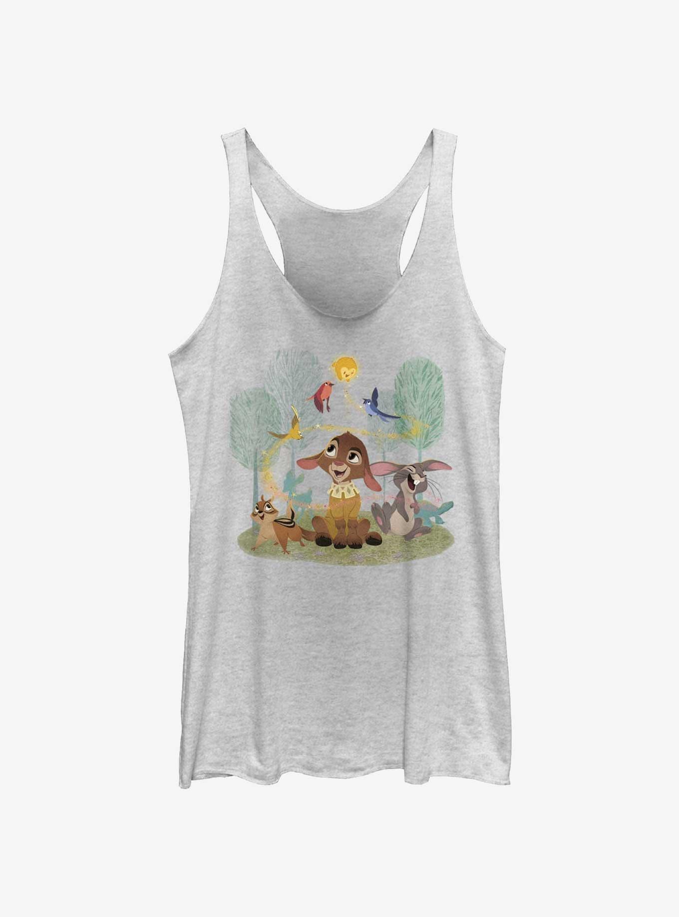 Disney Wish Star Valentino and Forest Friends Girls Tank, WHITE HTR, hi-res