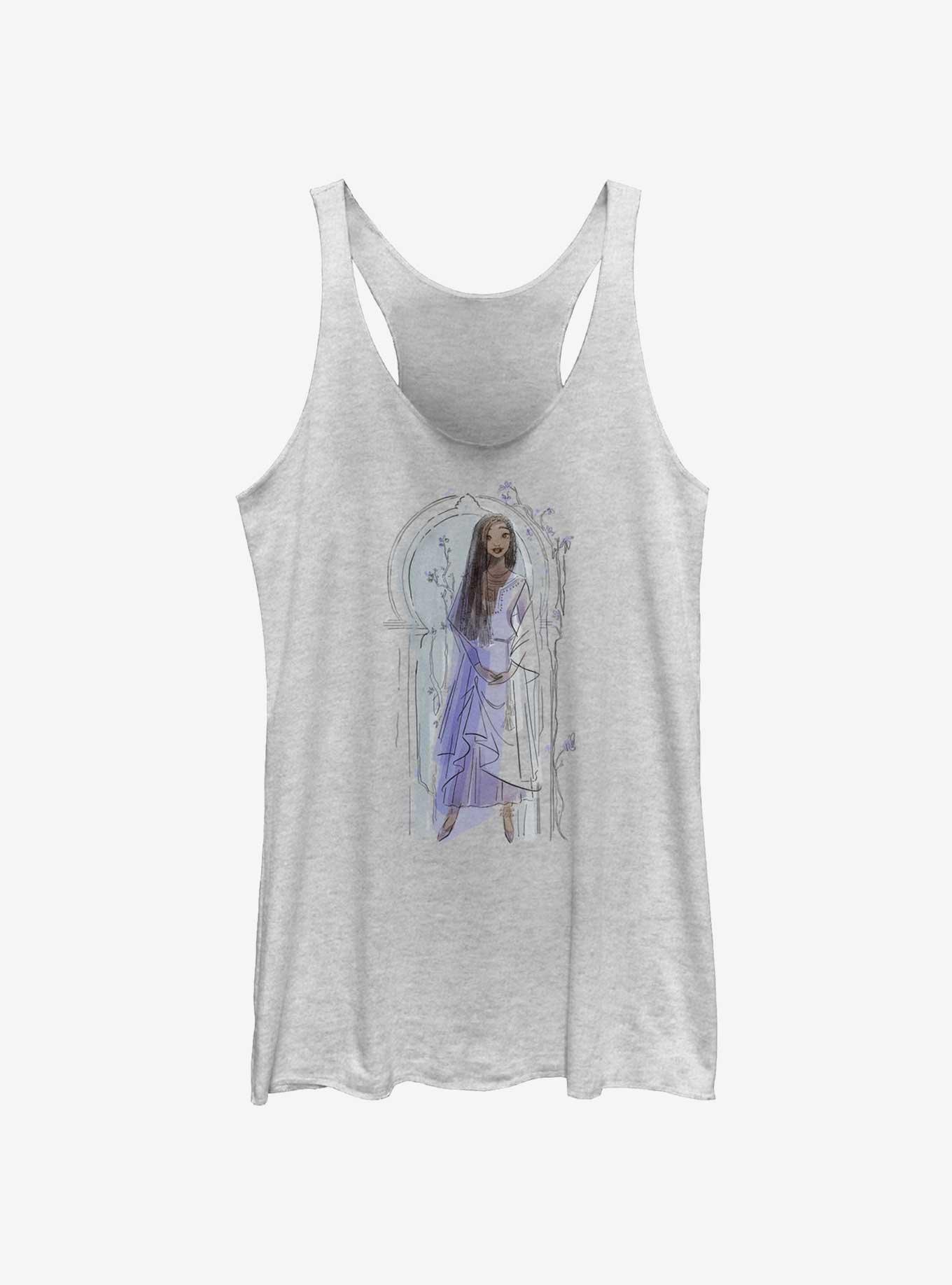 Disney Wish Watercolor Asha Girls Tank, WHITE HTR, hi-res