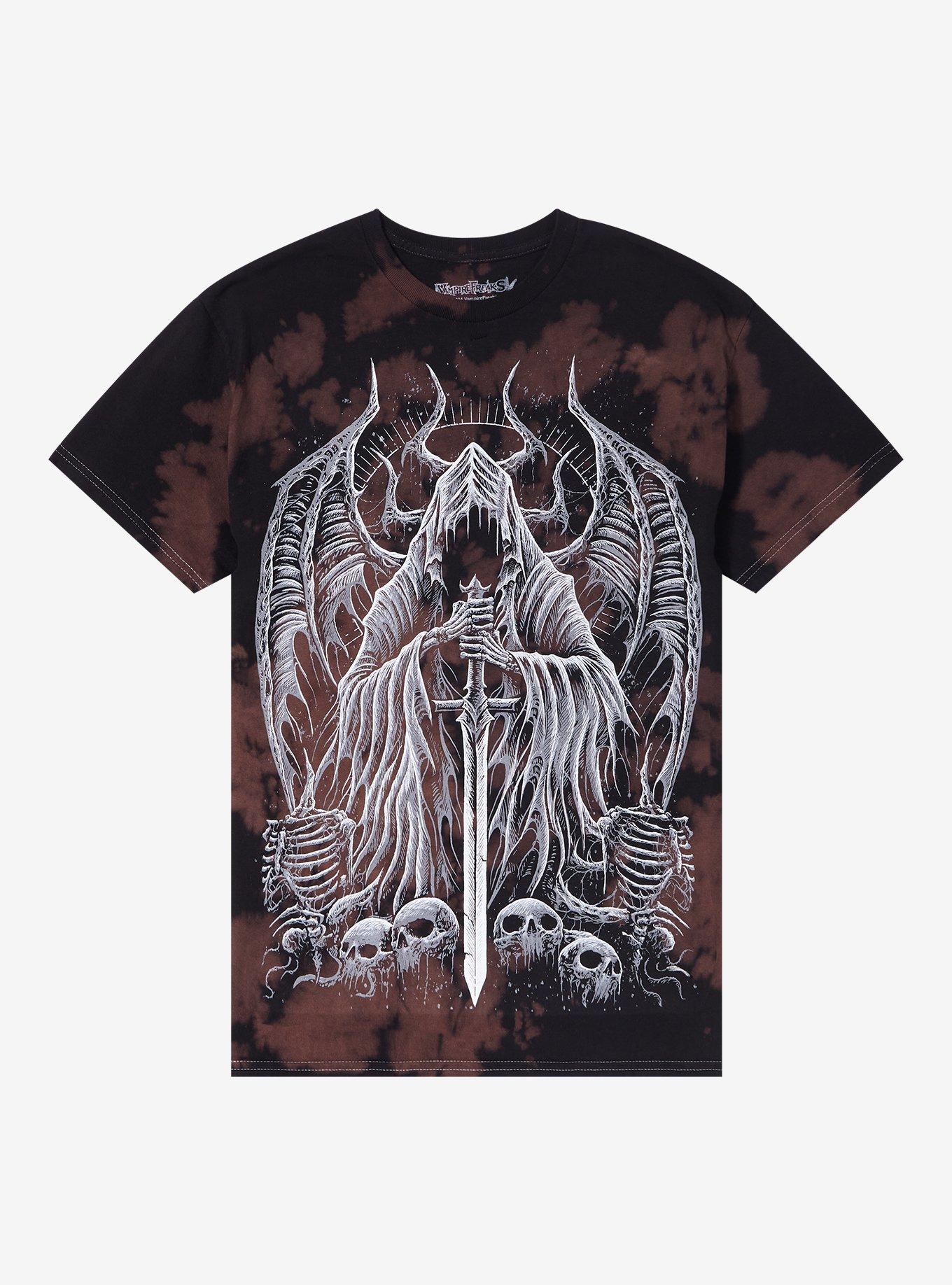 Vampire Freaks Winged Reaper Tie-Dye T-Shirt, MULTI, hi-res