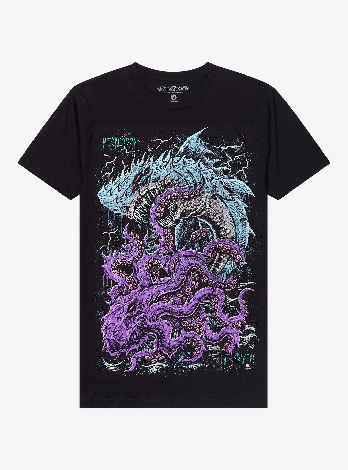 Vampire Freaks Megalodon Vs. Kraken T-Shirt, , hi-res