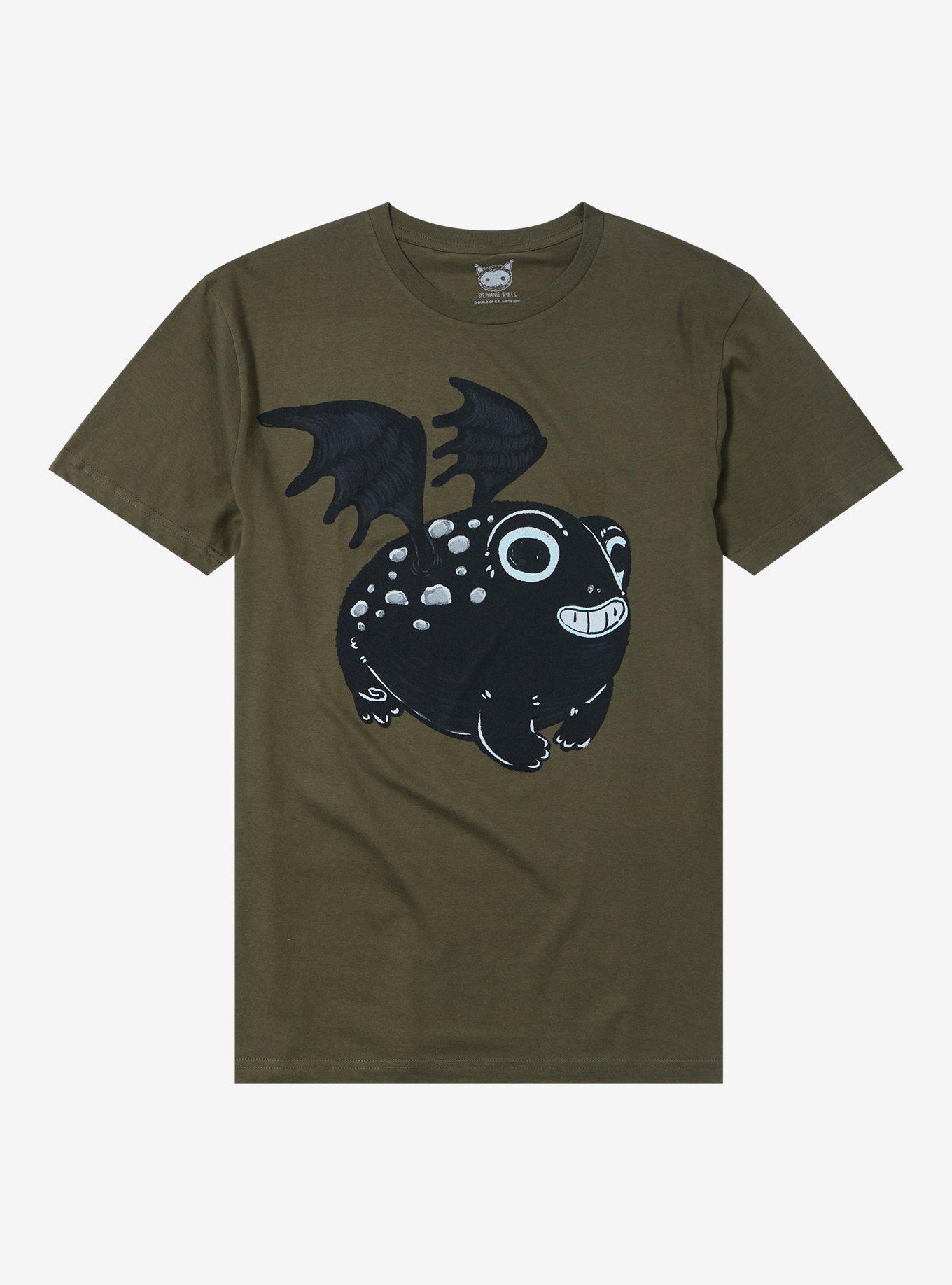 Winged Toad T-Shirt By Stephanie Bayles, GREEN, hi-res