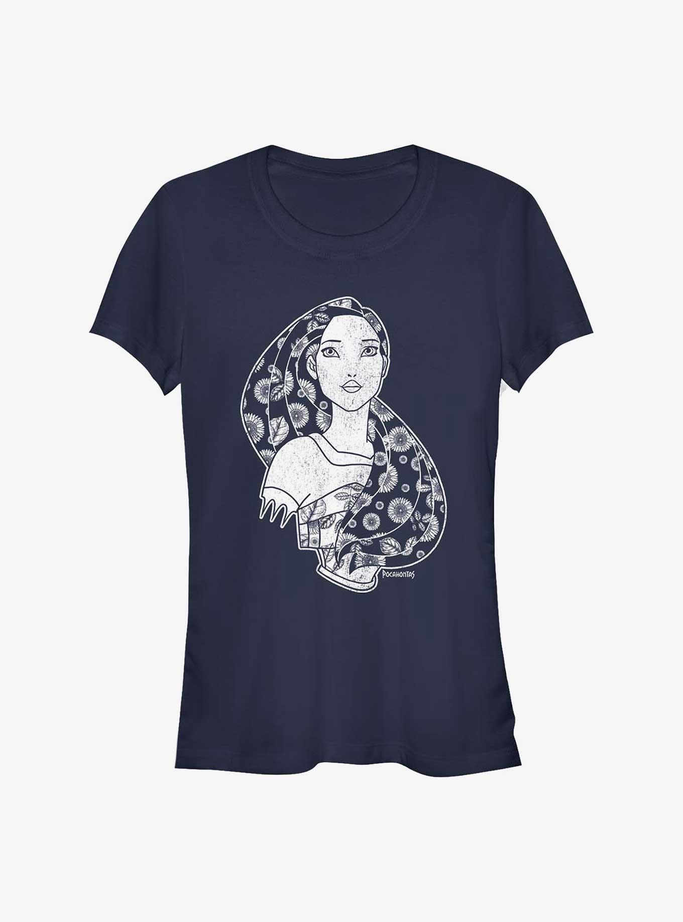 Disney Pocahontas Wind Outlined Girls T-Shirt