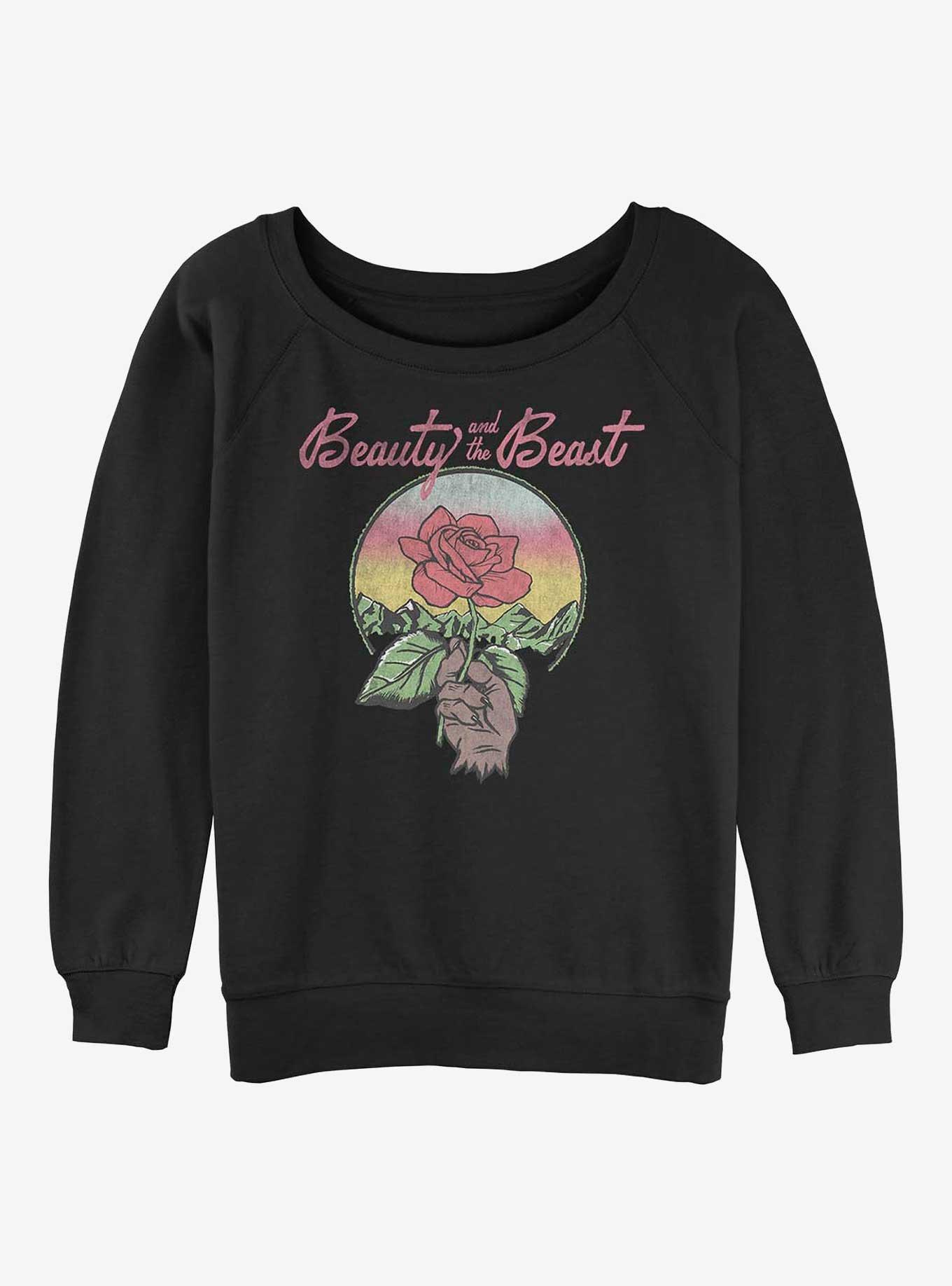 Disney Beauty and the Beast Beauty Rose Girls Slouchy Sweatshirt, , hi-res