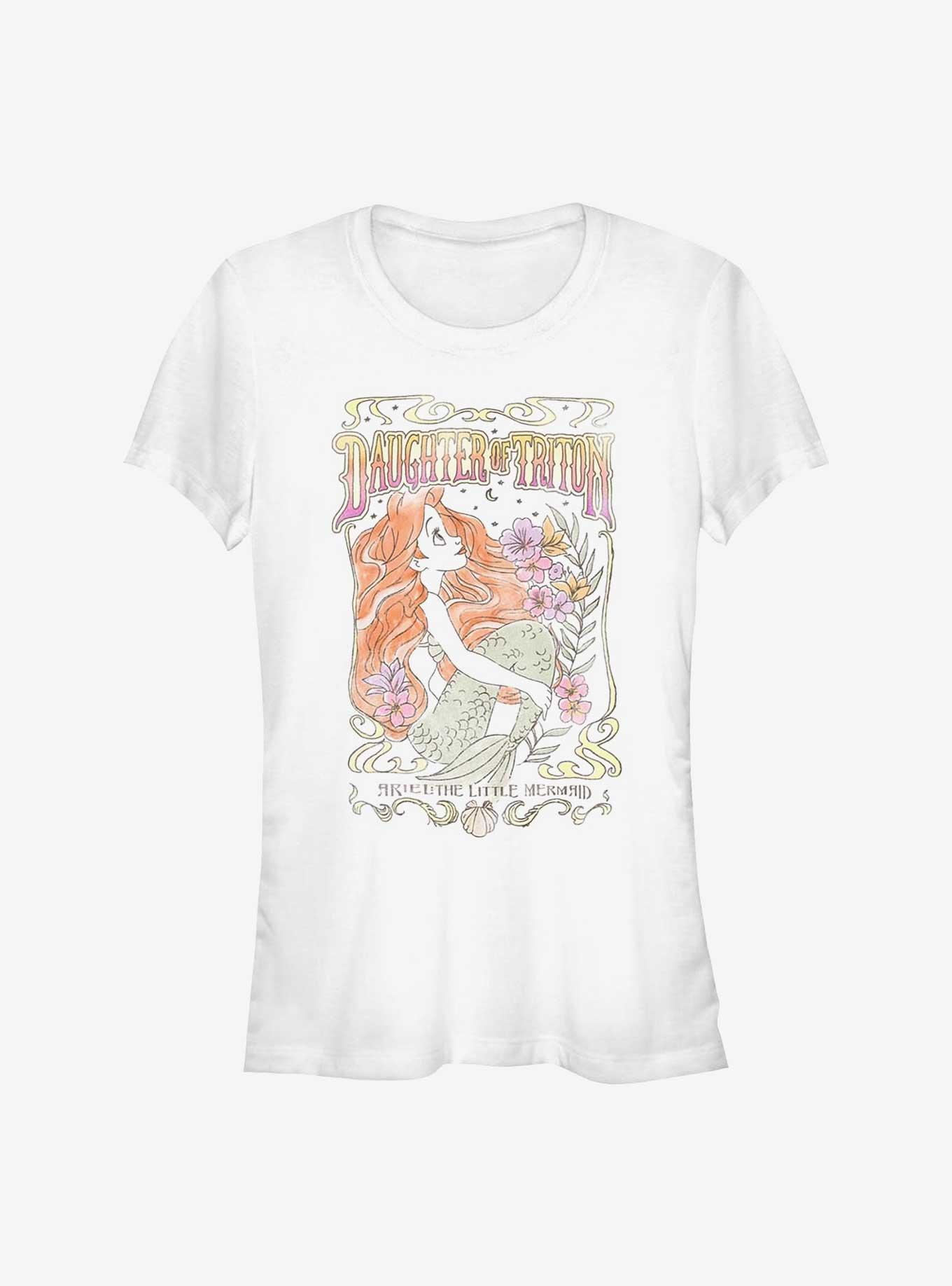 Disney The Little Mermaid Ariel Dreaming Girls T-Shirt, WHITE, hi-res