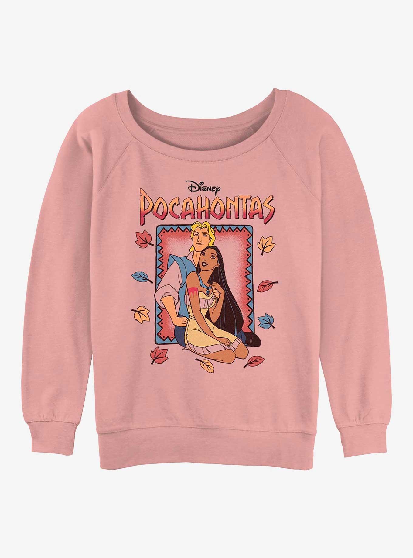 Disney Pocahontas John Smith and Pocahontas Girls Slouchy Sweatshirt, DESERTPNK, hi-res