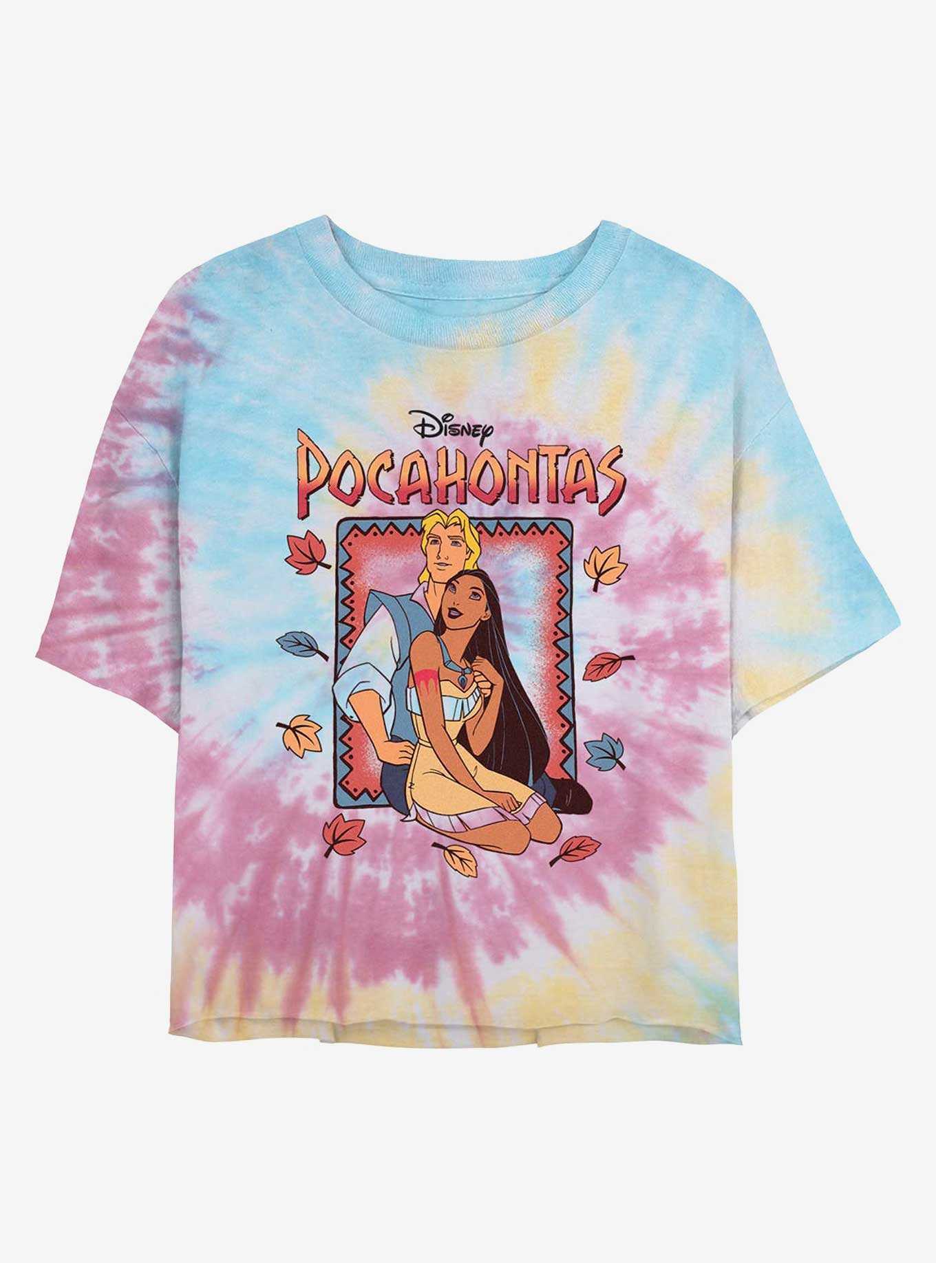 Disney Pocahontas John Smith and Pocahontas Girls Tie-Dye Crop T-Shirt, , hi-res