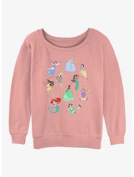 Disney Cinderella Princess Doodle Girls Slouchy Sweatshirt, , hi-res