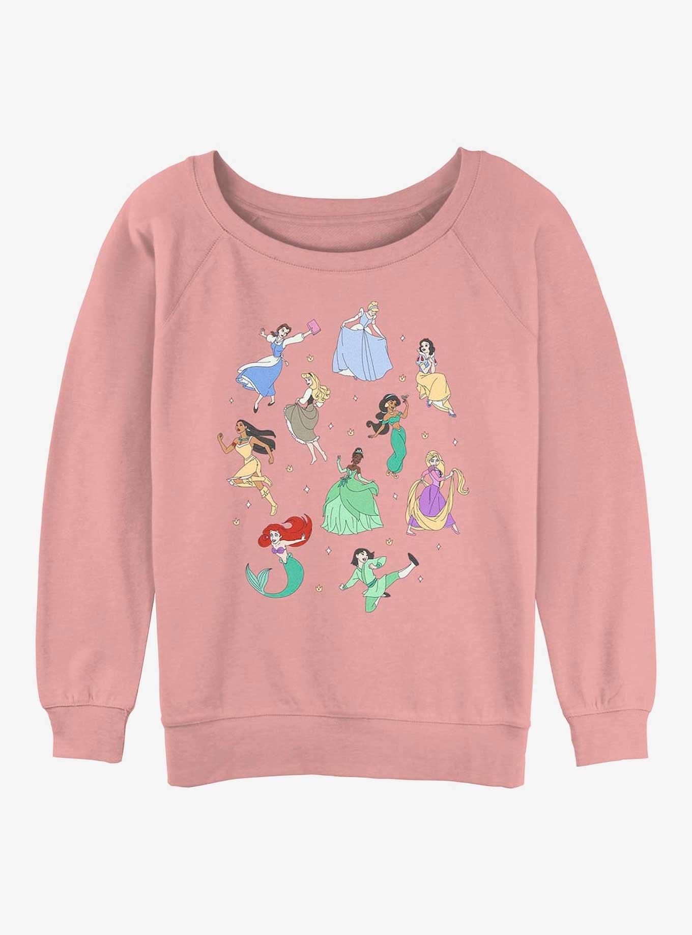 Disney Cinderella Princess Doodle Girls Slouchy Sweatshirt, , hi-res