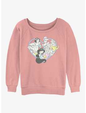 Disney Aladdin Vintage Princess Heart Girls Slouchy Sweatshirt, , hi-res