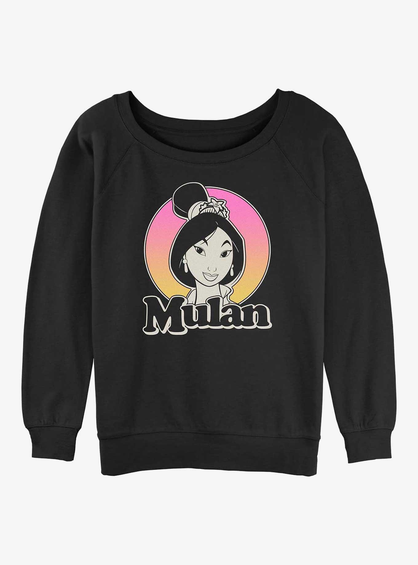 Disney Mulan Classic Mulan Girls Slouchy Sweatshirt, BLACK, hi-res