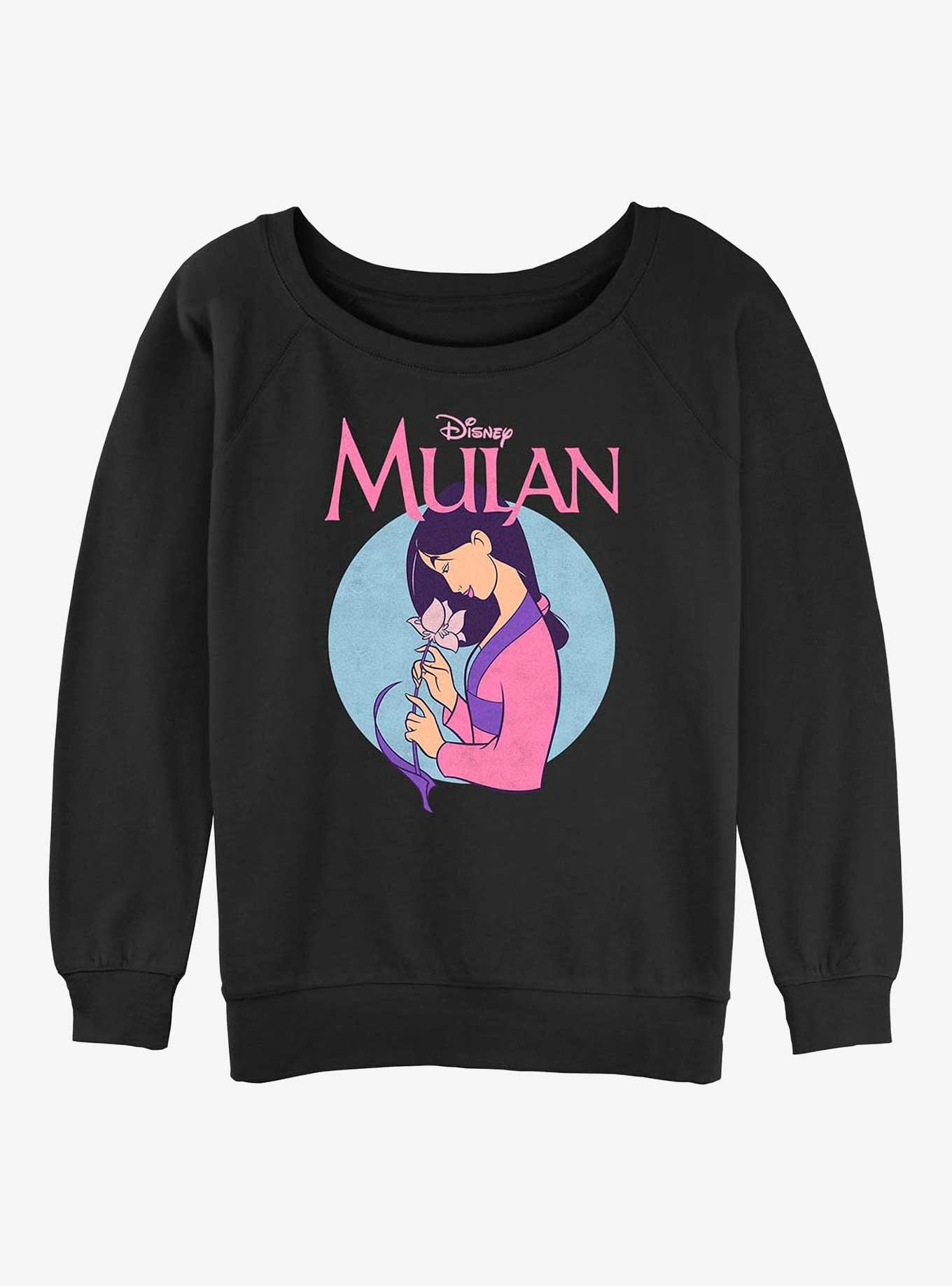 Disney Mulan Vintage Mulan Girls Slouchy Sweatshirt, BLACK, hi-res