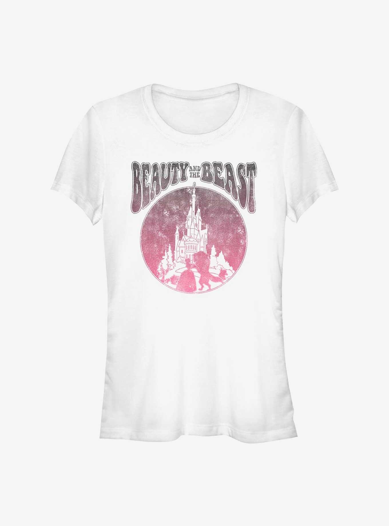 Hot Topic Disney Beauty and the Beast Castle Badge Girls T-Shirt