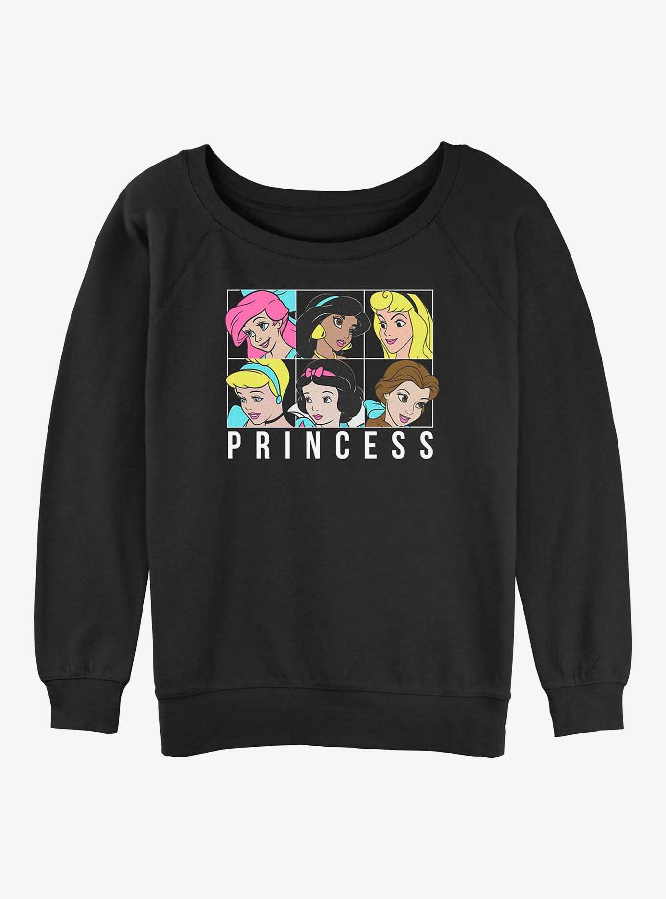 Disney Princess Classic Princess Girls Slouchy Sweatshirt, , hi-res