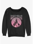 Disney Beauty and the Beast Castle Badge Girls Slouchy Sweatshirt, BLACK, hi-res