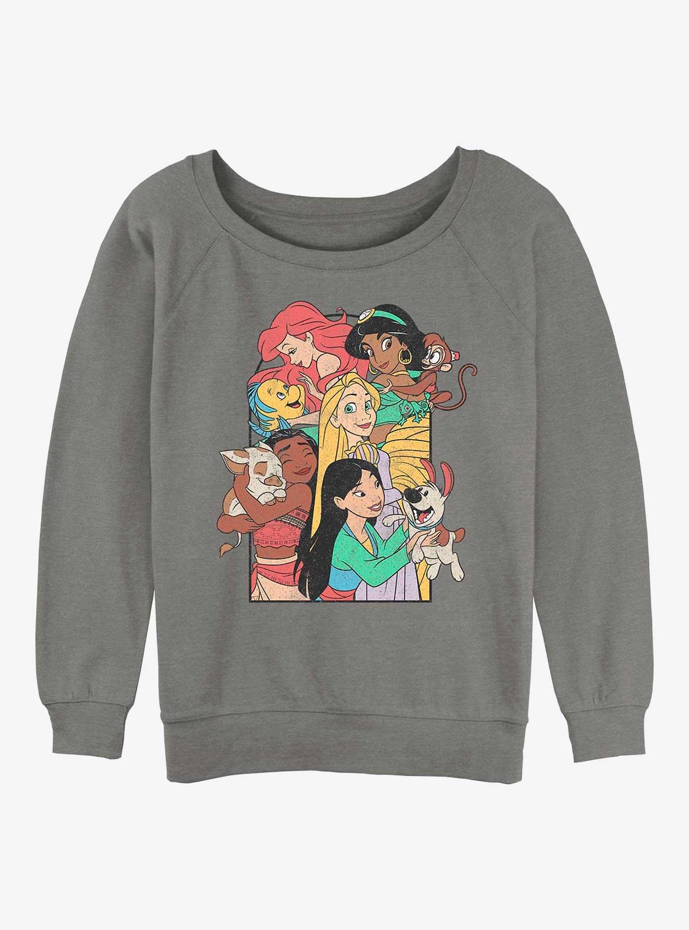 Disney Princess Companions Girls Slouchy Sweatshirt, , hi-res
