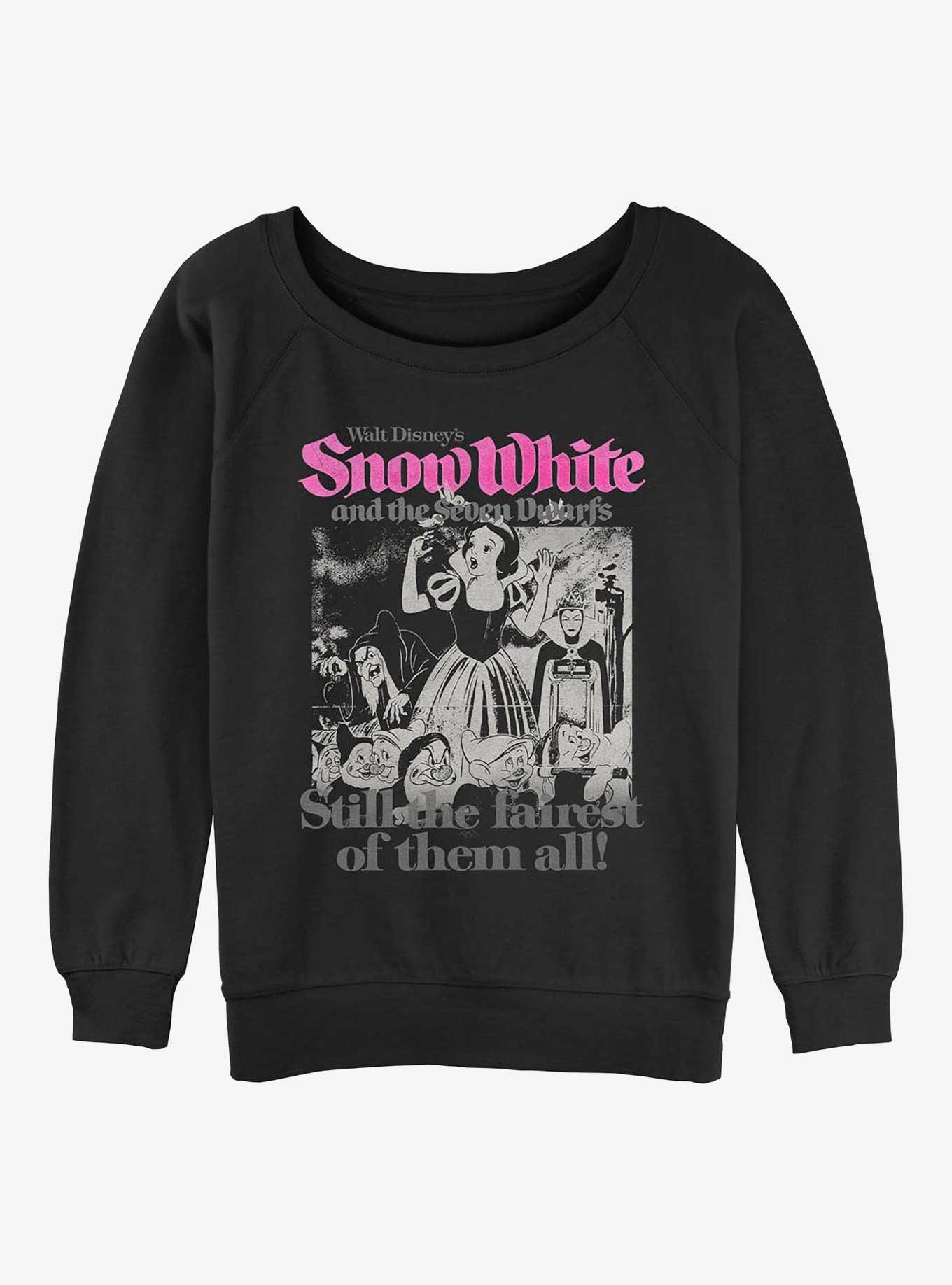 Disney Snow White and the Seven Dwarfs Still The Fairest Girls Slouchy Sweatshirt, BLACK, hi-res
