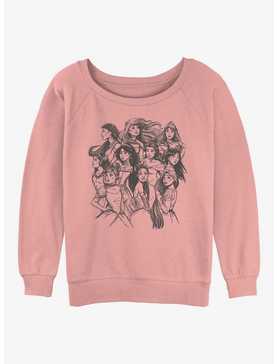 Disney Mulan Princess Sketch Girls Slouchy Sweatshirt, , hi-res