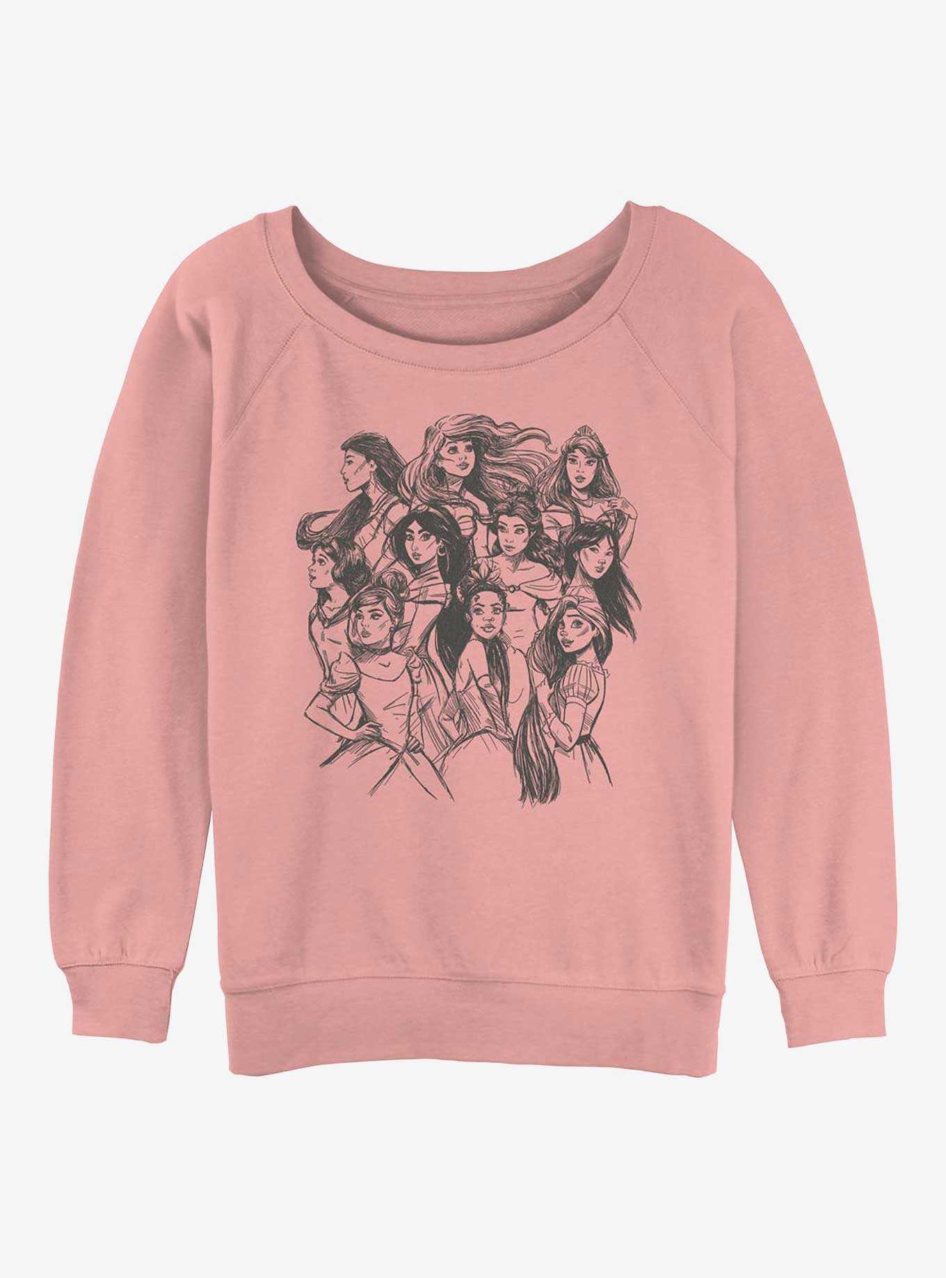 Disney Mulan Princess Sketch Girls Slouchy Sweatshirt, , hi-res
