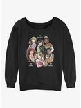 Disney Tangled Be Brave Kind Bold Girls Slouchy Sweatshirt, BLACK, hi-res