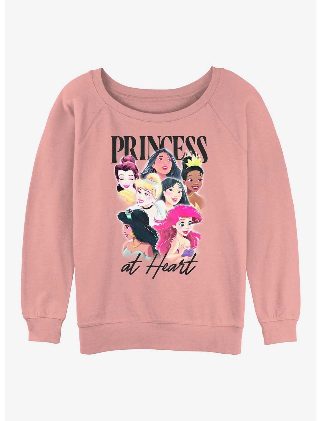Disney Beauty and the Beast Princess At Heart Girls Slouchy Sweatshirt, DESERTPNK, hi-res