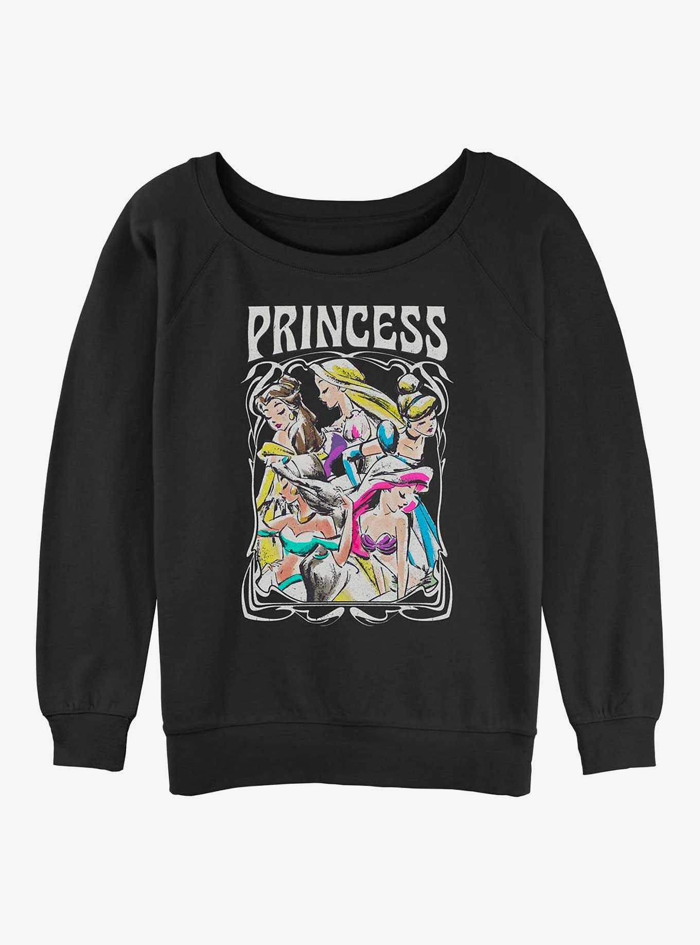 Disney Princess Retro Princess Girls Slouchy Sweatshirt, , hi-res