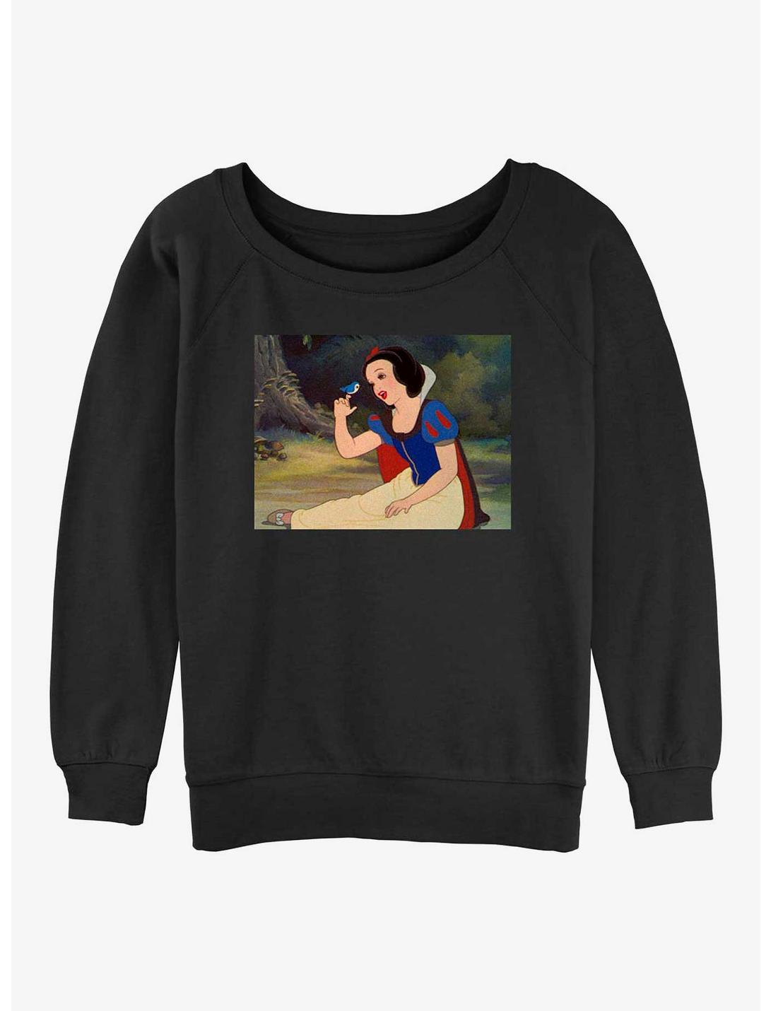 Disney Snow White and the Seven Dwarfs Forest Friend Girls Slouchy Sweatshirt, BLACK, hi-res