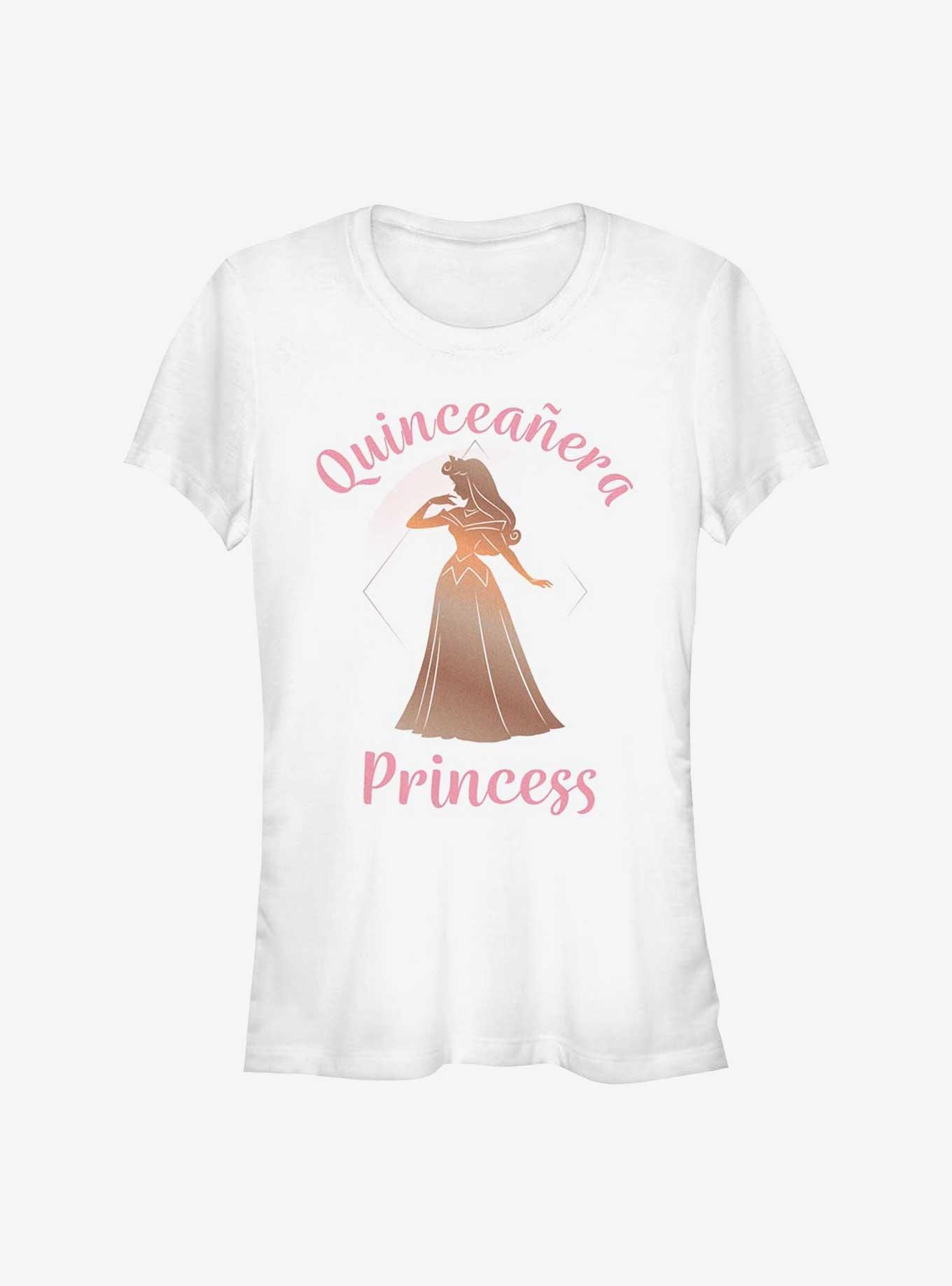 Disney Sleeping Beauty Birthday Quinceanera Princess Aurora Girls T-Shirt, WHITE, hi-res