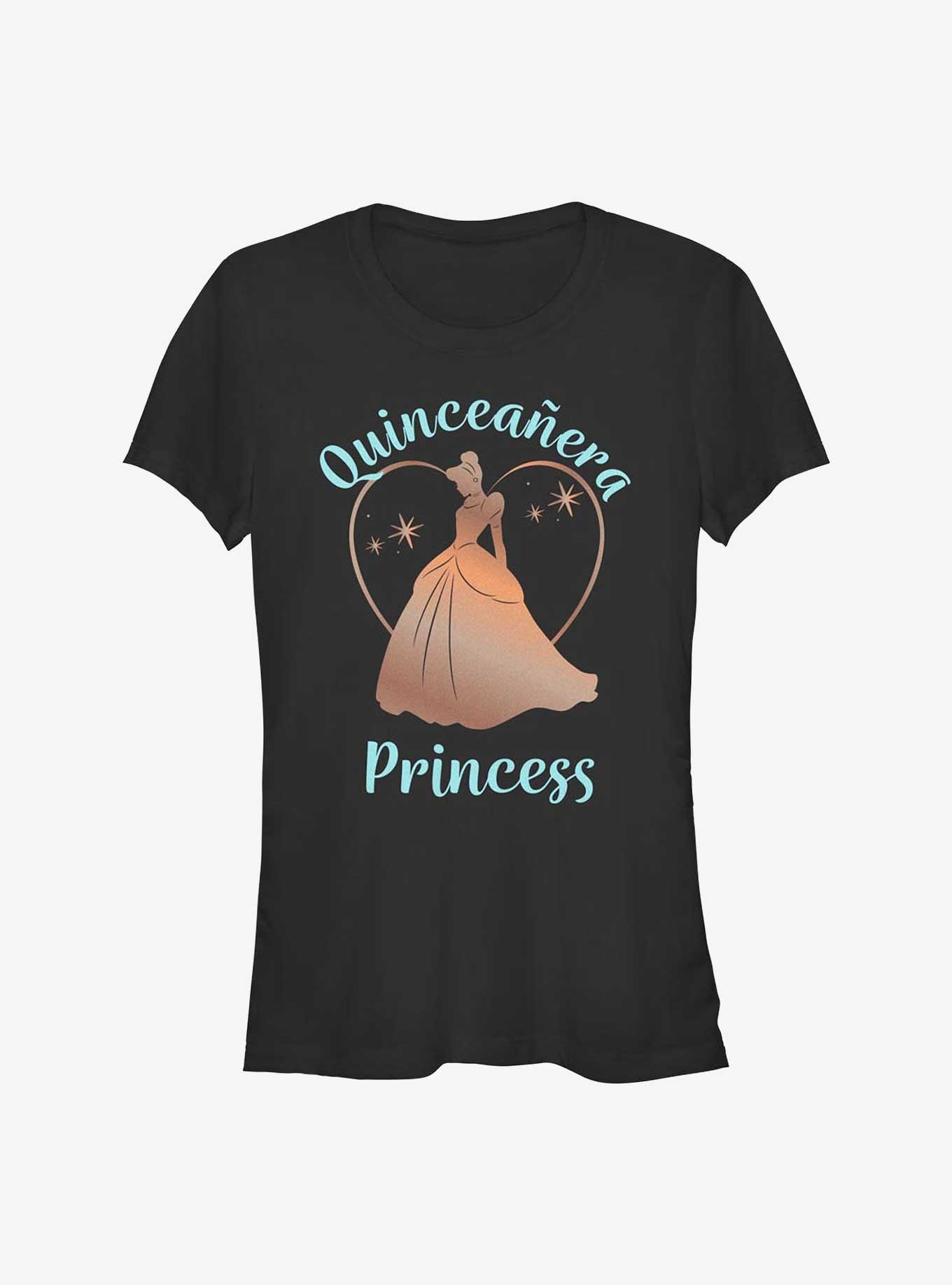 Disney Cinderella Birthday Quinceanera Princess Cinderella Girls T-Shirt, BLACK, hi-res