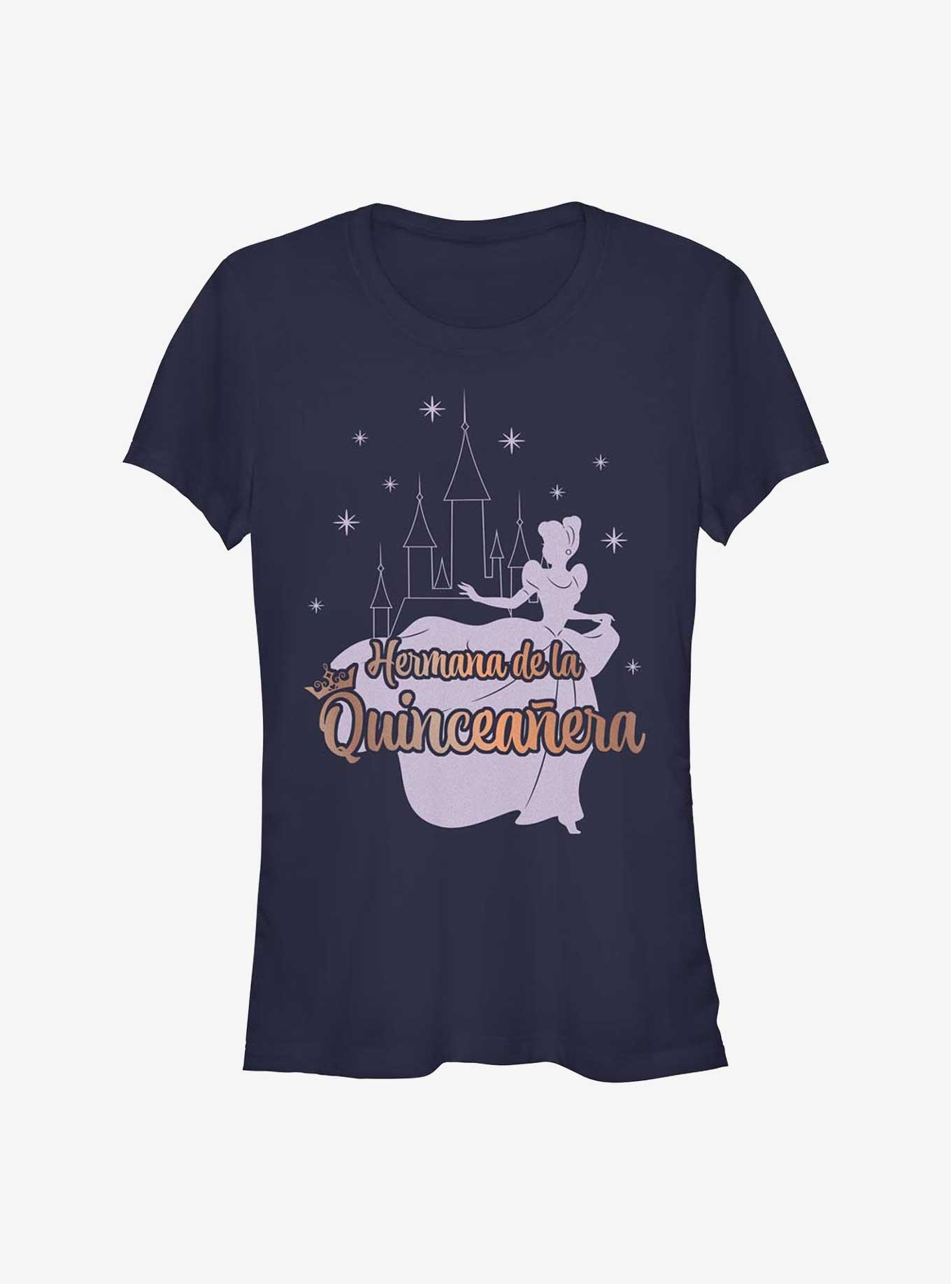 Disney Princess Cinderella Birthday Quinceanera Sister Girls T-Shirt, NAVY, hi-res