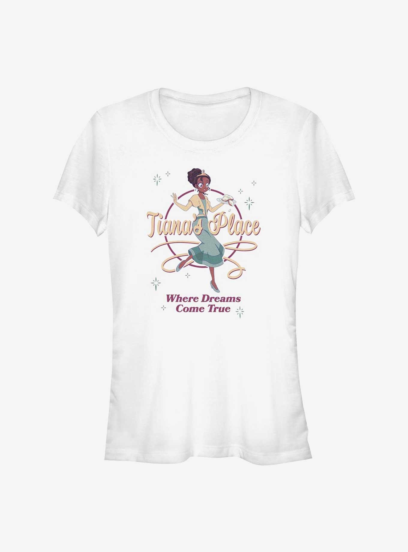 Disney The Princess and the Frog Tiana's Place Where Dreams Come True Girls T-Shirt, WHITE, hi-res