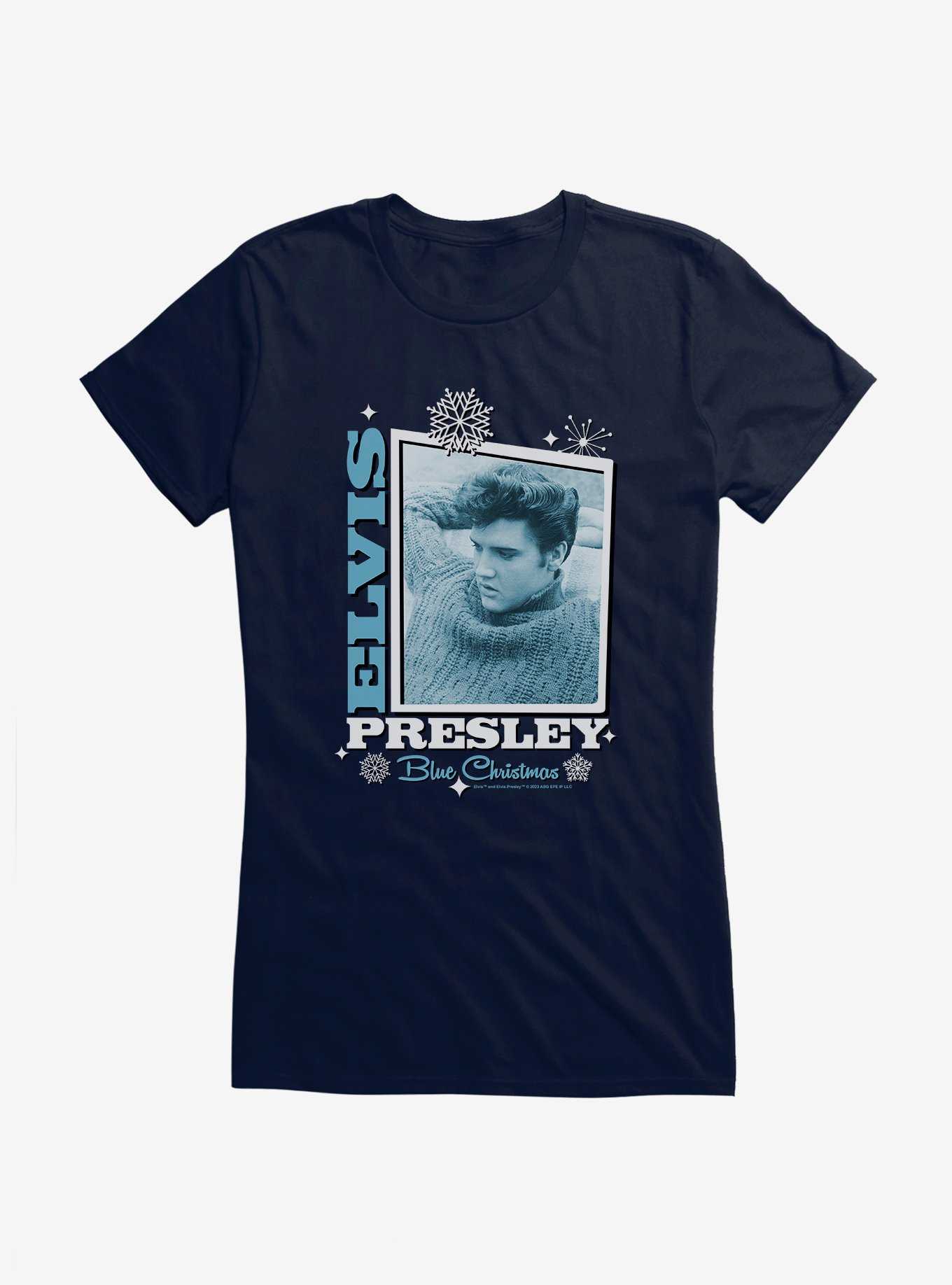 Elvis Presley Blue Christmas Girls T-Shirt, , hi-res