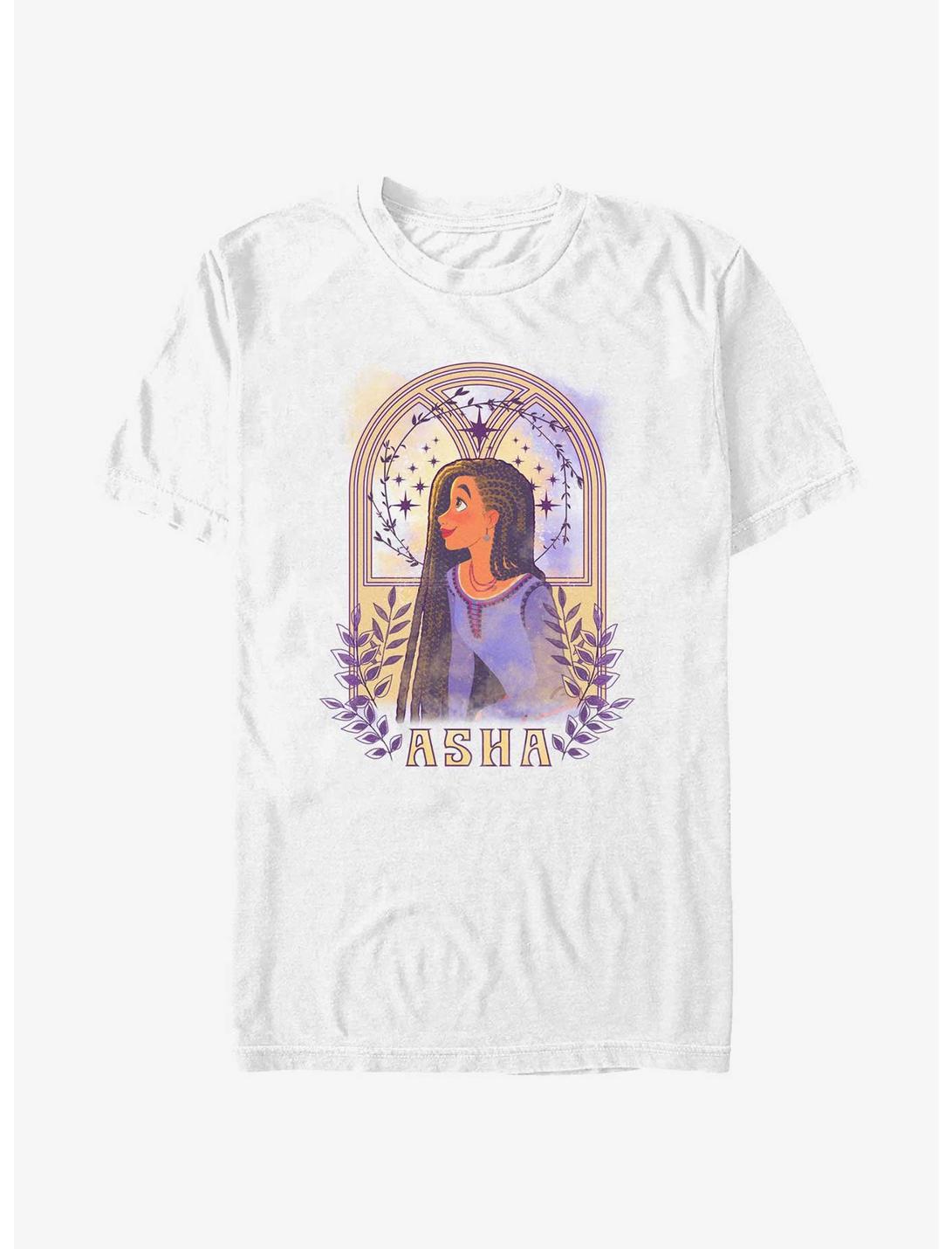 Disney Wish Asha Watercolor Nouveau T-Shirt BoxLunch Web Exclusive, WHITE, hi-res