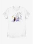 Disney Wish Watercolor Asha and Star Womens T-Shirt, WHITE, hi-res