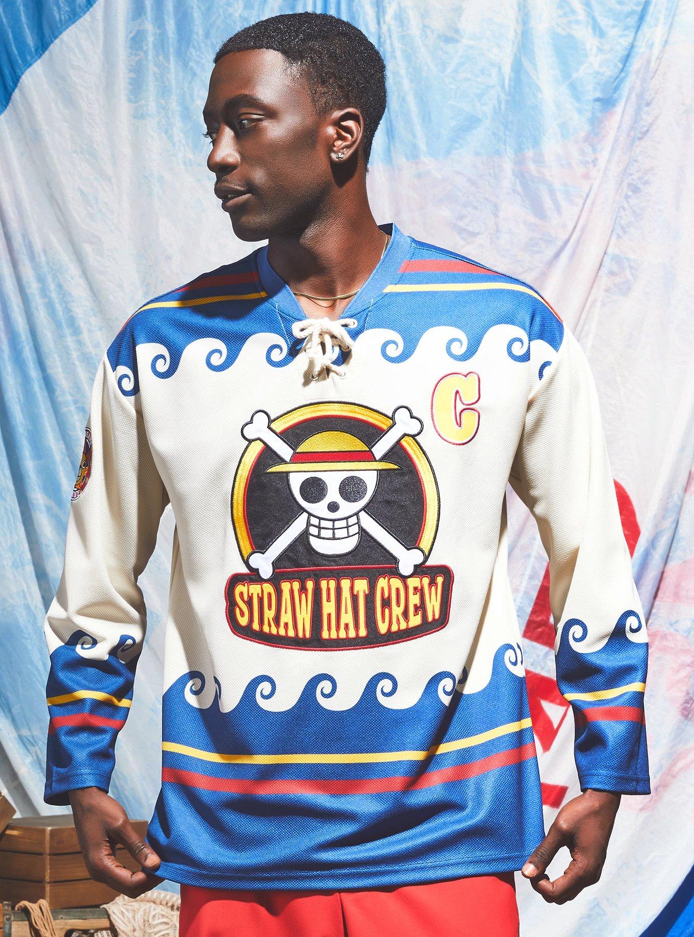 One Piece Straw Hat Crew Hockey Jersey - BoxLunch Exclusive, , hi-res