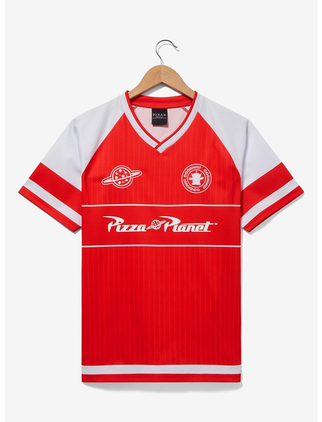 Disney Pixar Toy Story Pizza Planet Soccer Jersey — BoxLunch Exclusive, RED, hi-res