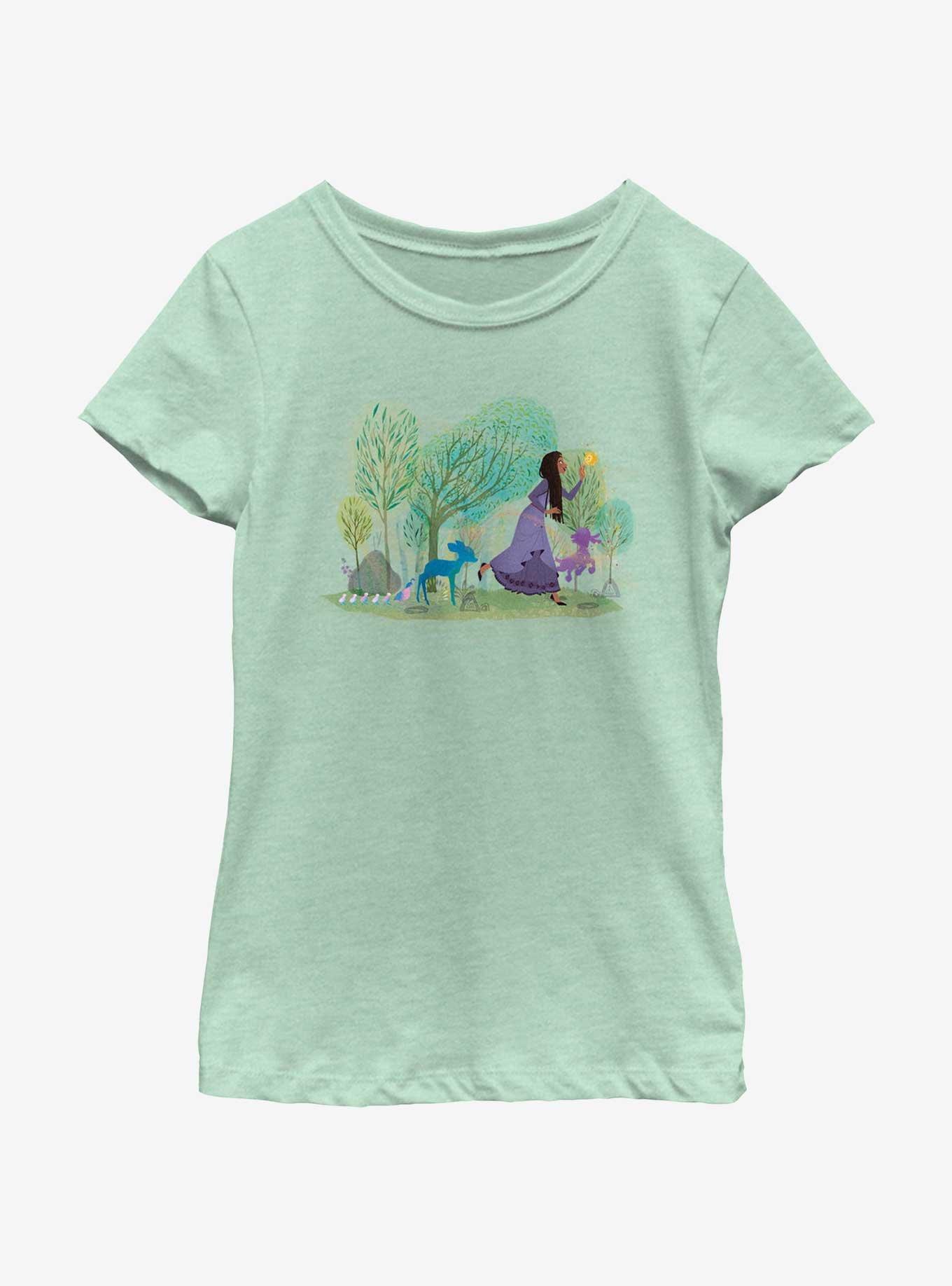 Disney Wish Play With Friends Asha Star and Valentino Youth Girls T-Shirt, MINT, hi-res
