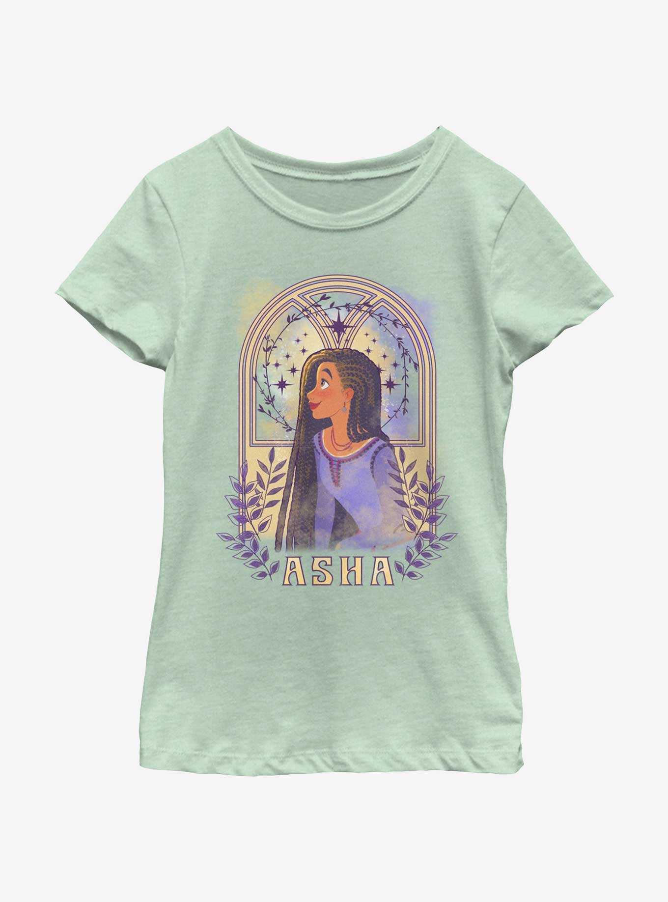 Disney Wish Asha Watercolor Nouveau Youth Girls T-Shirt BoxLunch Web Exclusive, , hi-res