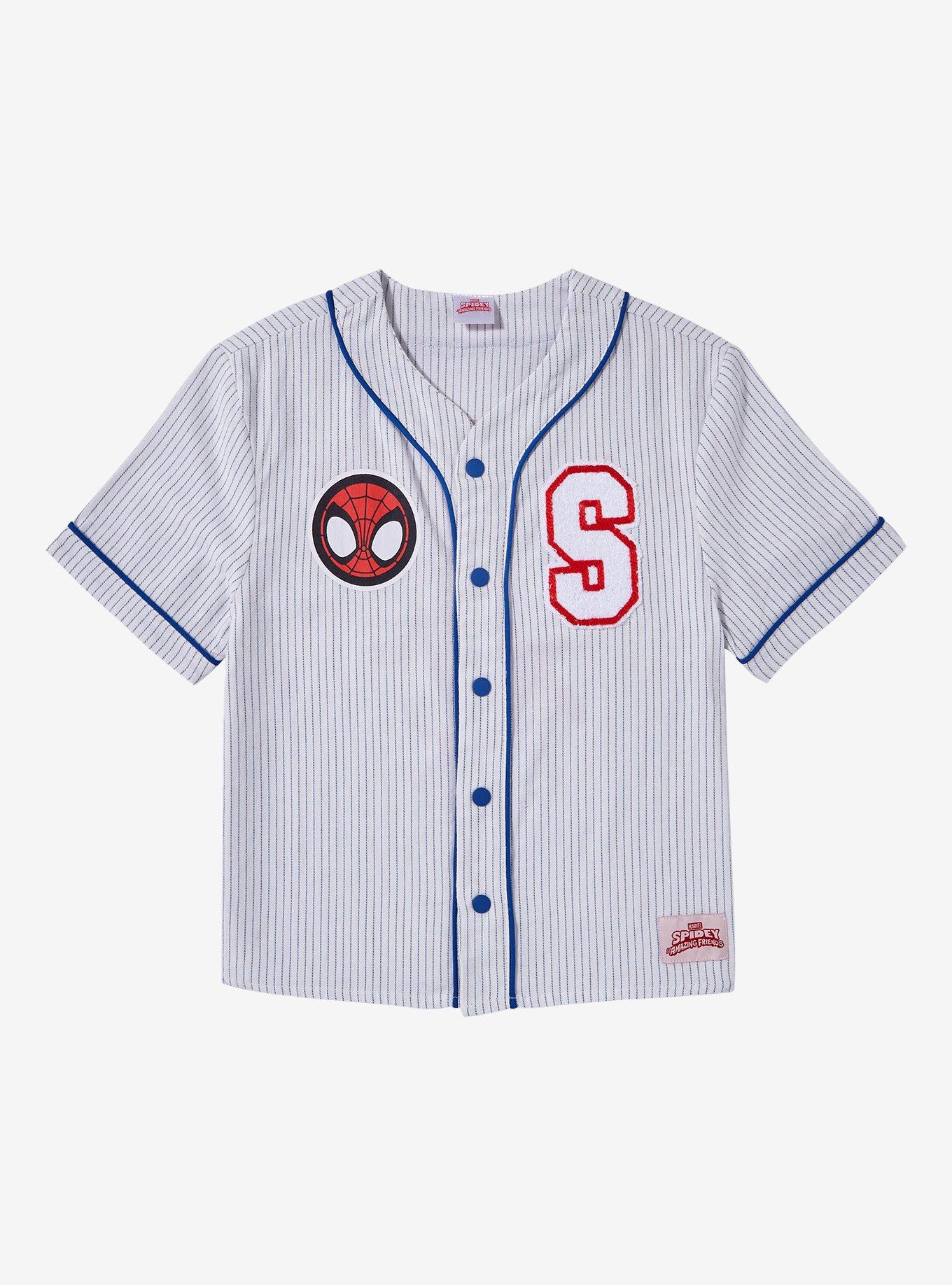 Marvel Spider-Man Toddler Pinstripe Baseball Jersey - BoxLunch Exclusive