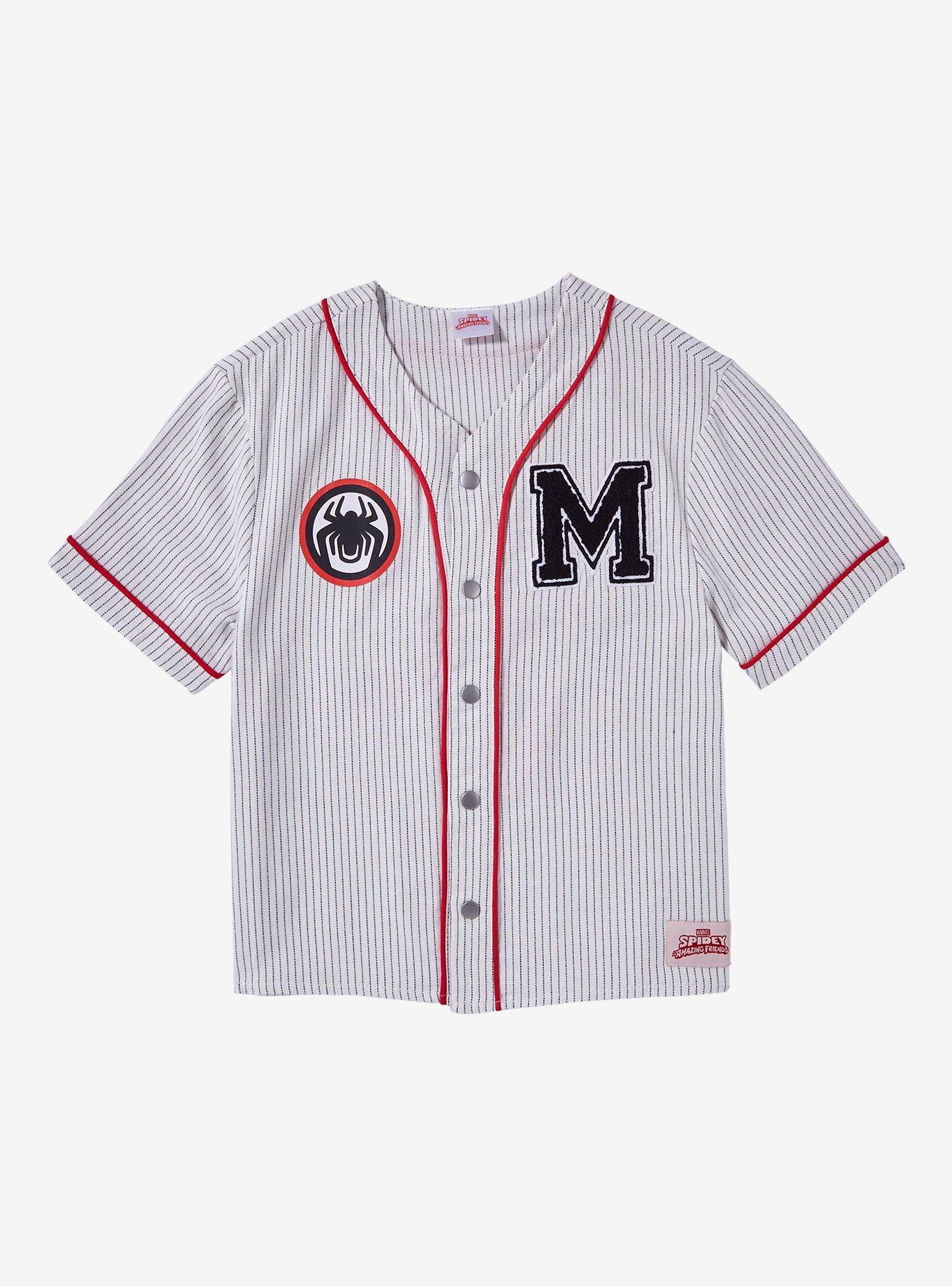 Marvel Spider-Man Miles Morales Toddler Pinstripe Baseball Jersey - BoxLunch Exclusive