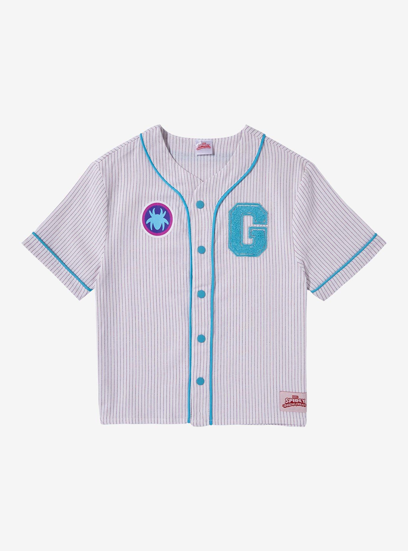 Marvel Spider-Man Spider-Gwen Toddler Pinstripe Baseball Jersey - BoxLunch Exclusive