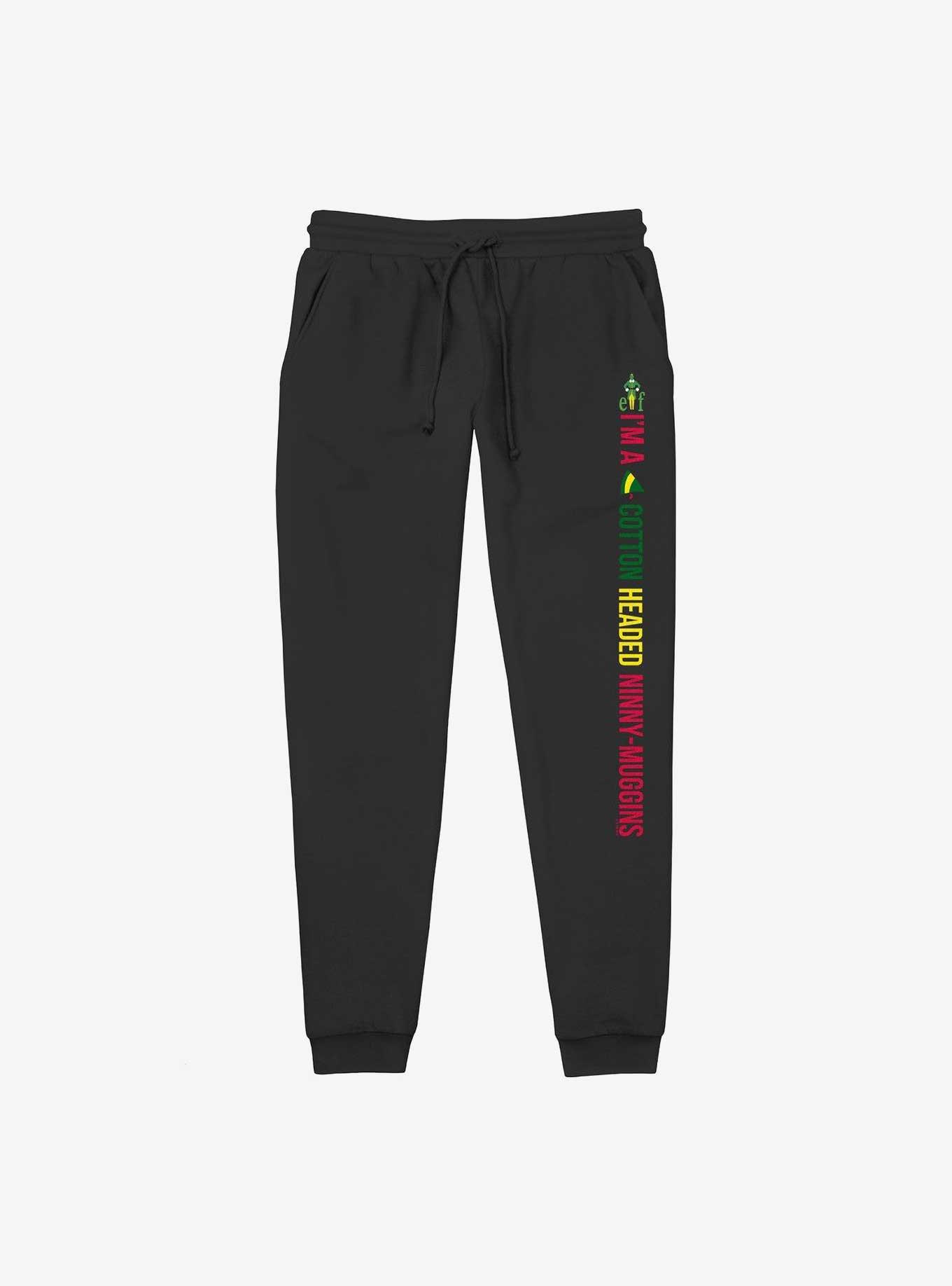 Elf Cotton Headed Ninny Muggins Jogger Sweatpants, BLACK, hi-res