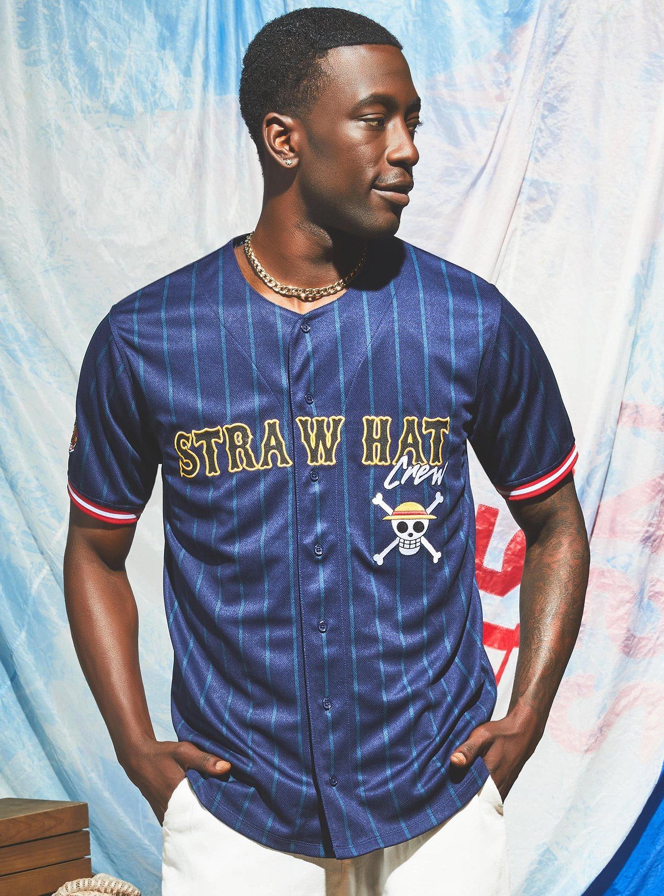 One Piece Monkey D. Luffy Straw Hat Crew Baseball Jersey 