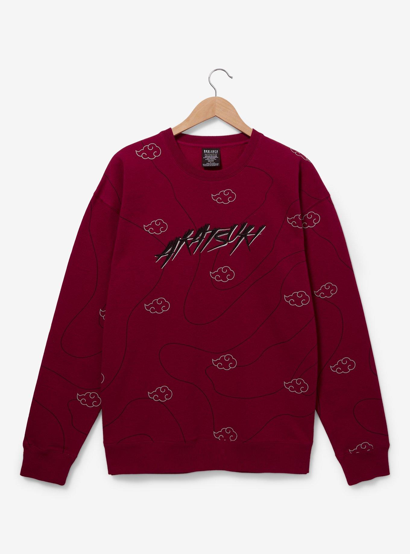 Naruto Shippuden Akatsuki Clouds Patterned Crewneck - BoxLunch Exclusive, , hi-res