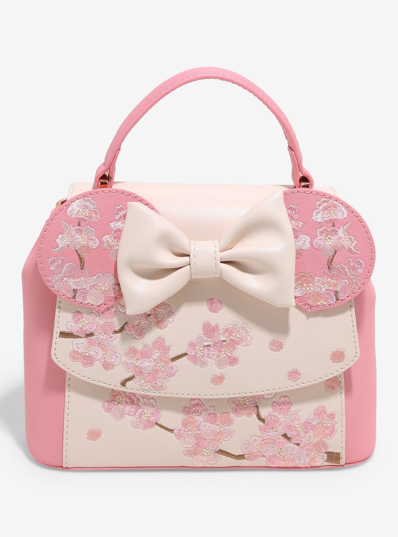 Loungefly Disney Minnie Mouse Cherry Blossom Ears Crossbody Bag BoxLunch Exclusive BoxLunch