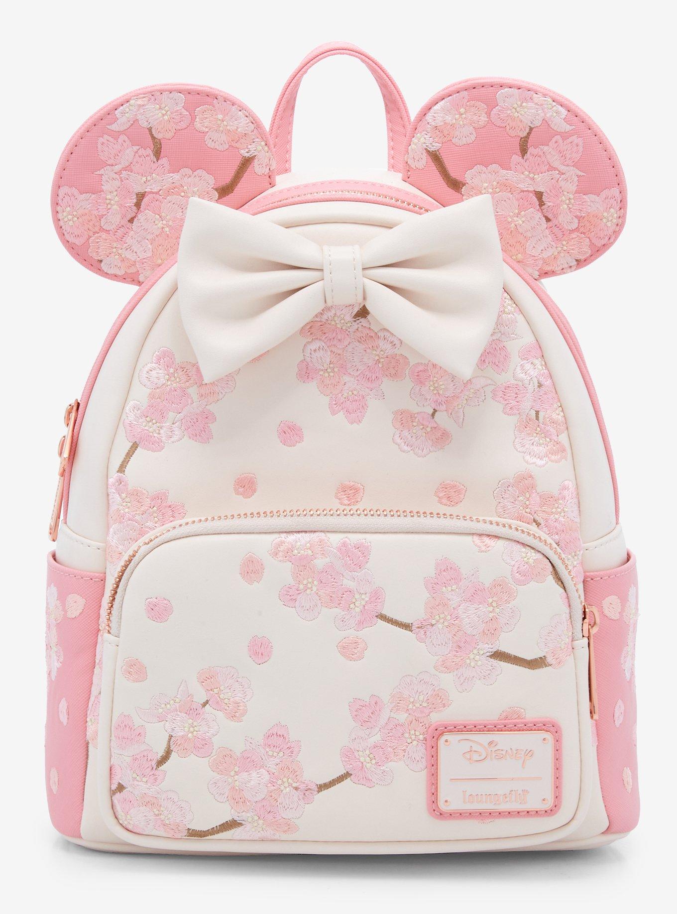 Loungefly Disney Minnie Mouse Cherry Blossom Ears Mini Backpack - BoxLunch Exclusive, , hi-res