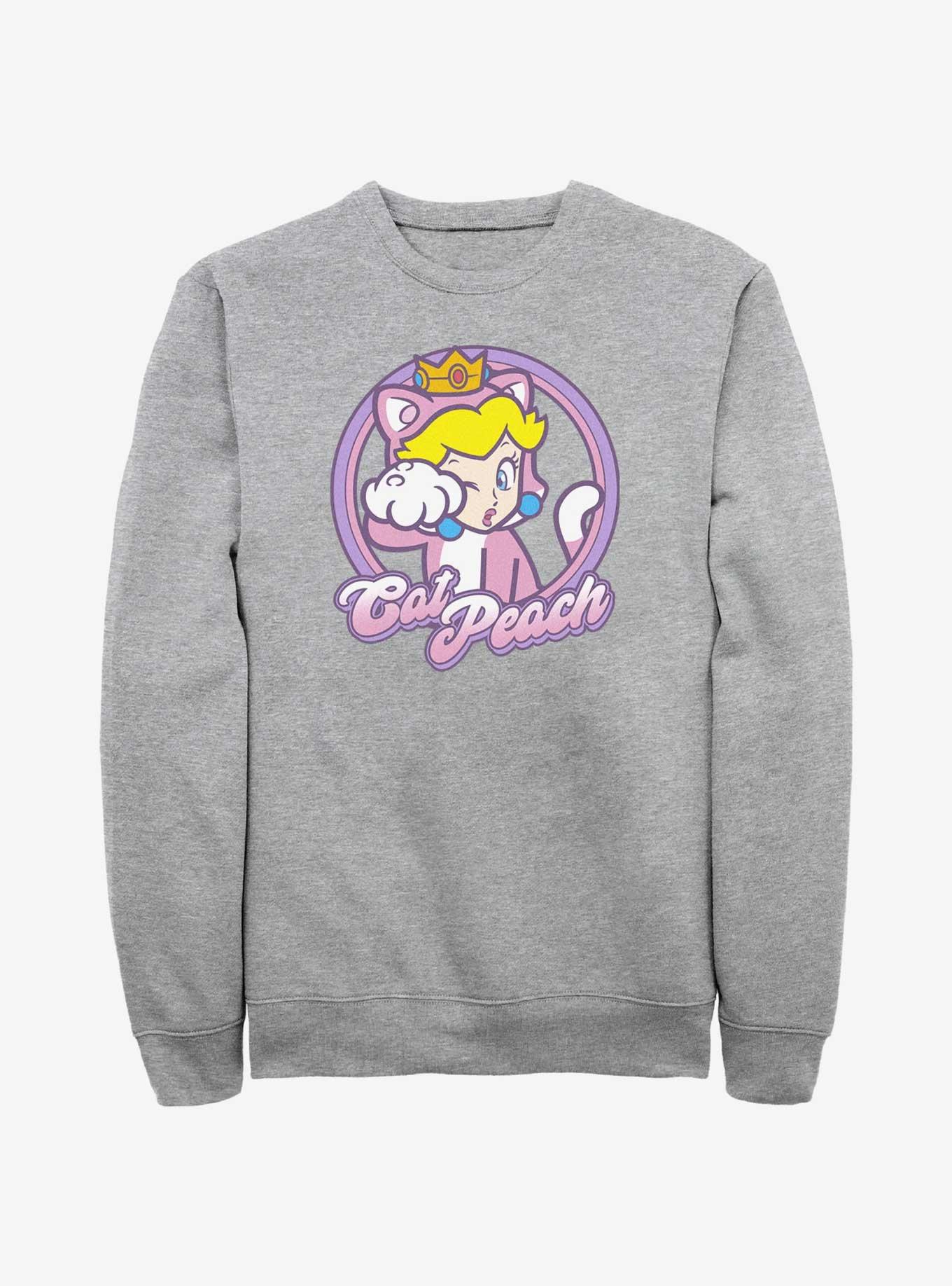 Mario Cat Princess Peach Sweatshirt, ATH HTR, hi-res
